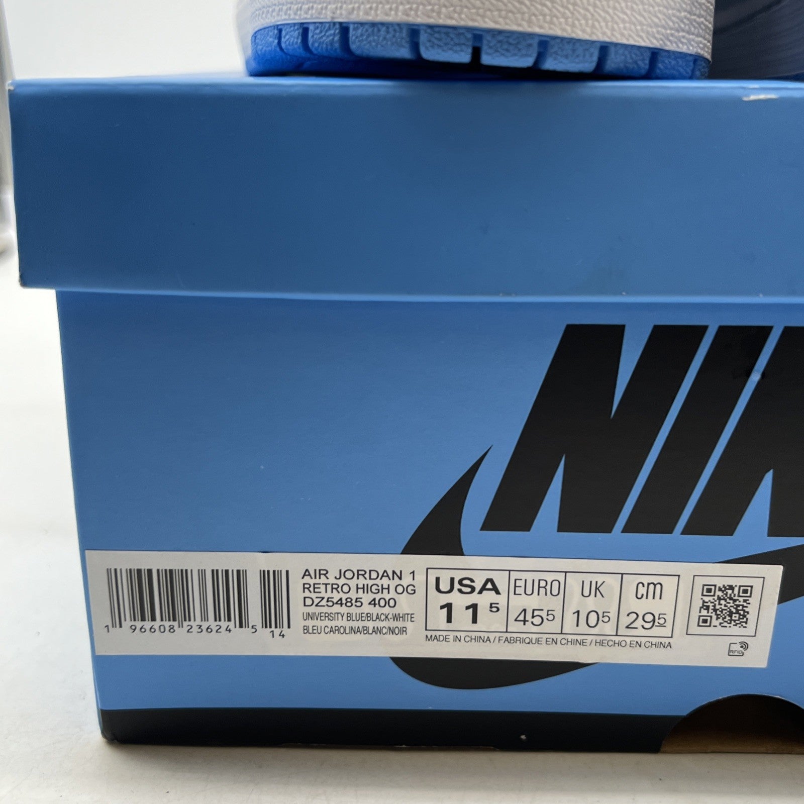 Size 11.5 - Air Jordan 1 Retro OG High UNC Toe (DZ5485-400)