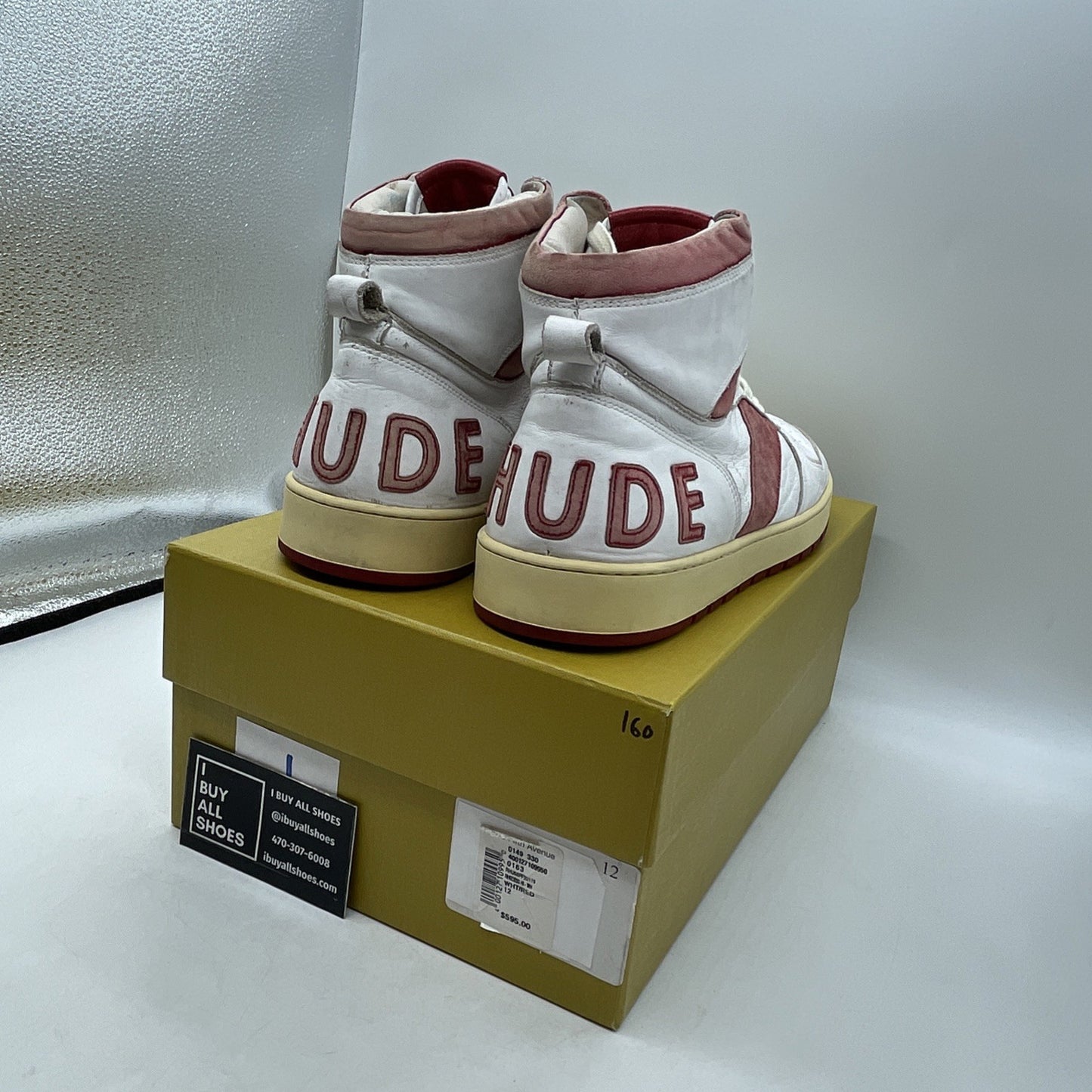 Size 12 - Rhude Rhecess Hi White Red (05AFO14501)