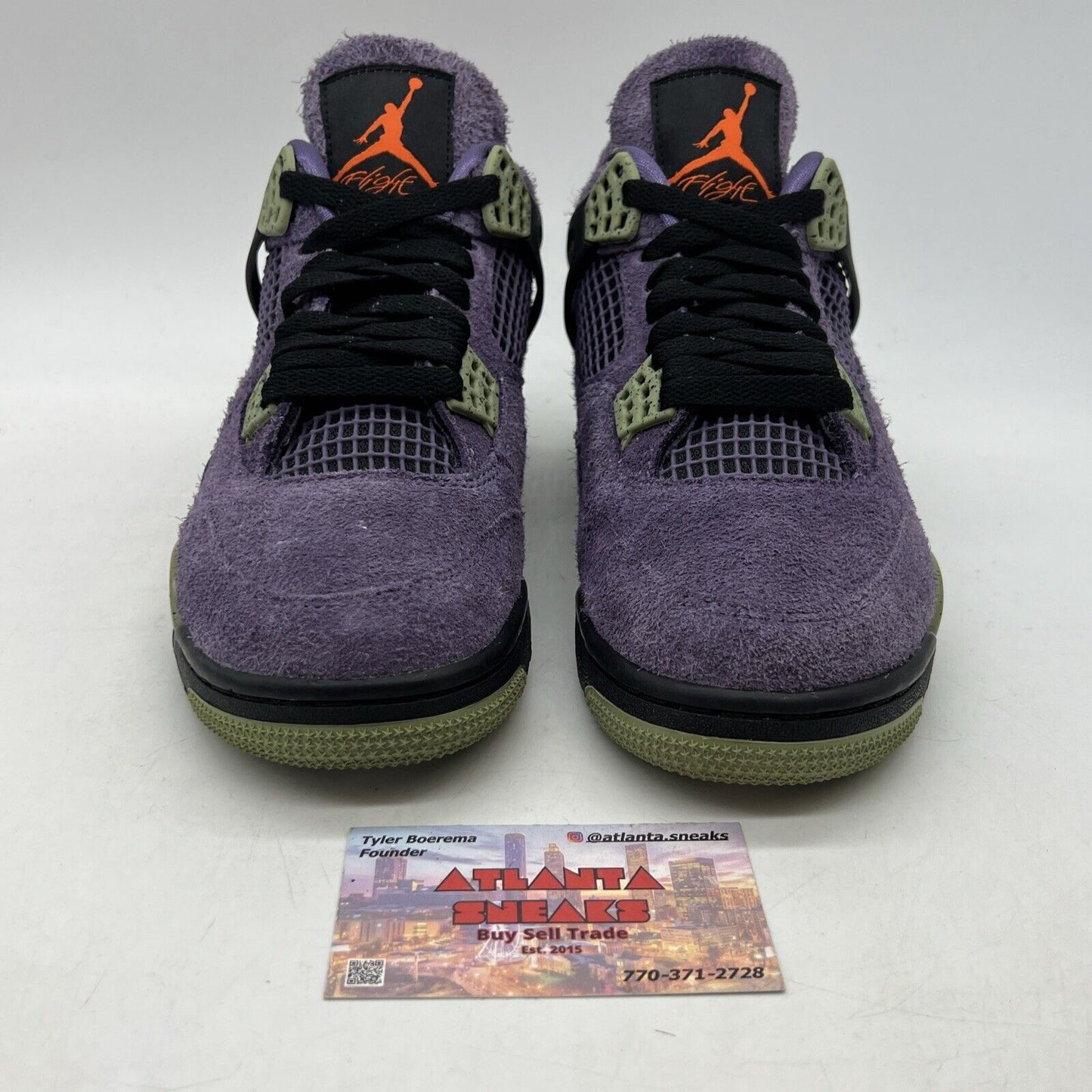 Size 7.5 - Jordan 4 Retro Mid Canyon Purple W Green Black White (AQ9129-500)