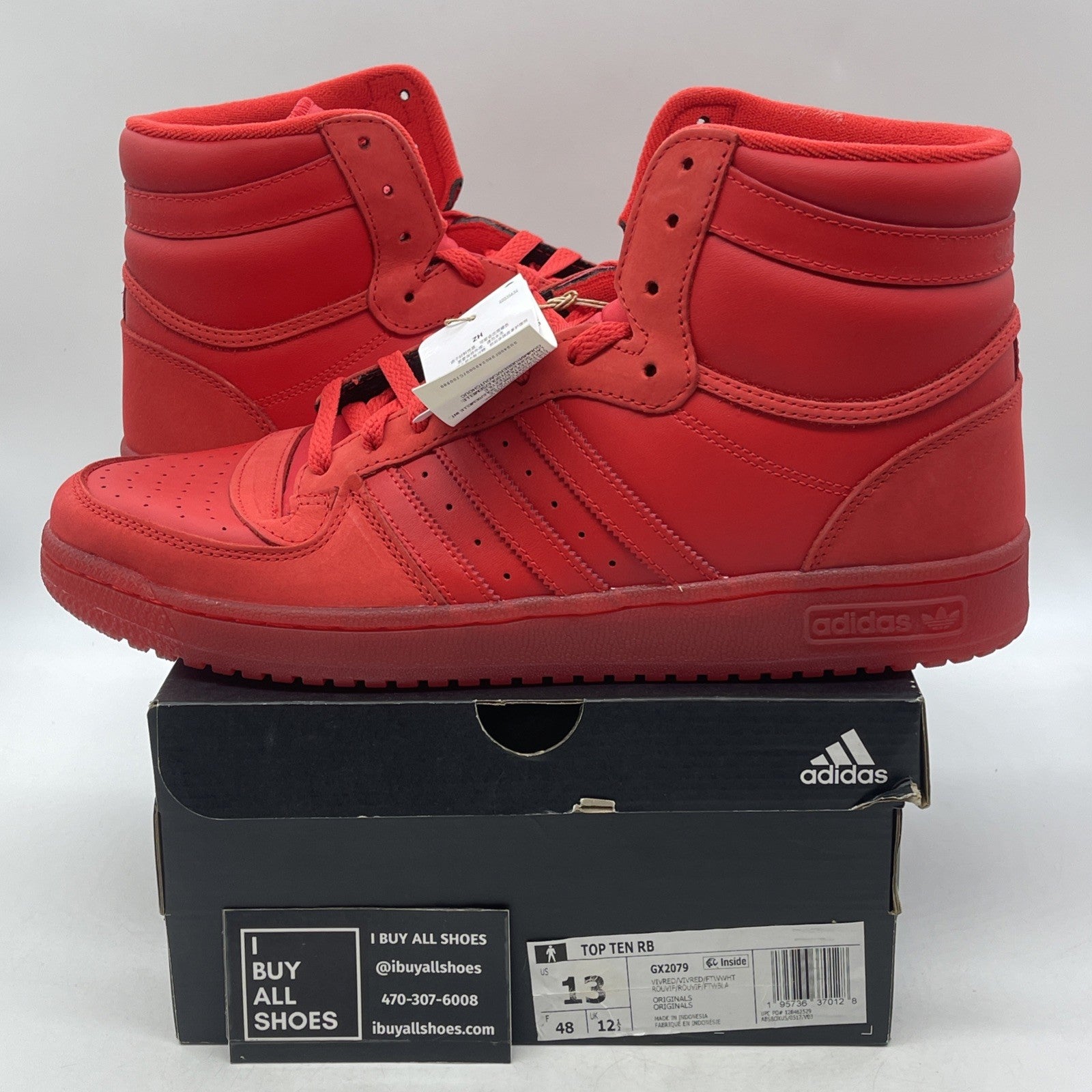 Size 13 - Adidas Top Ten RB Vivid Red (GX2079)