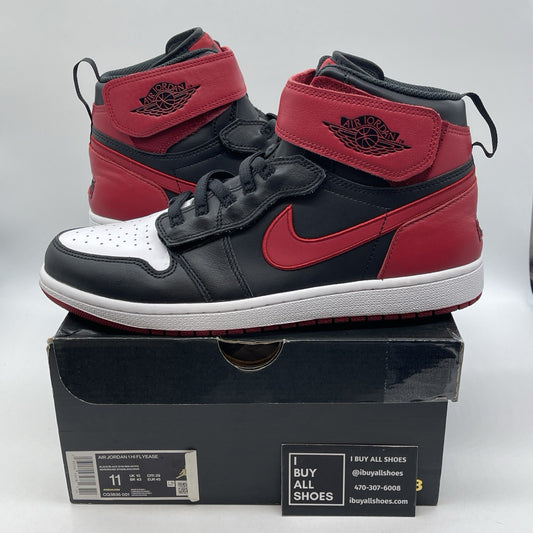 Size 11 - Air Jordan 1 FlyEase High Black Toe White Leather (CQ3835-001)
