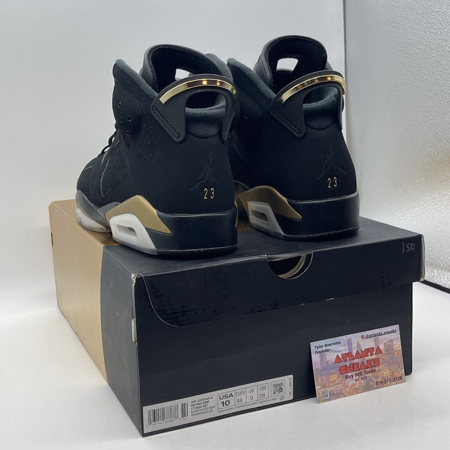 Size 10 - Jordan 6 Retro Defining Moments  White Gold Black Suede (CT4954-007)