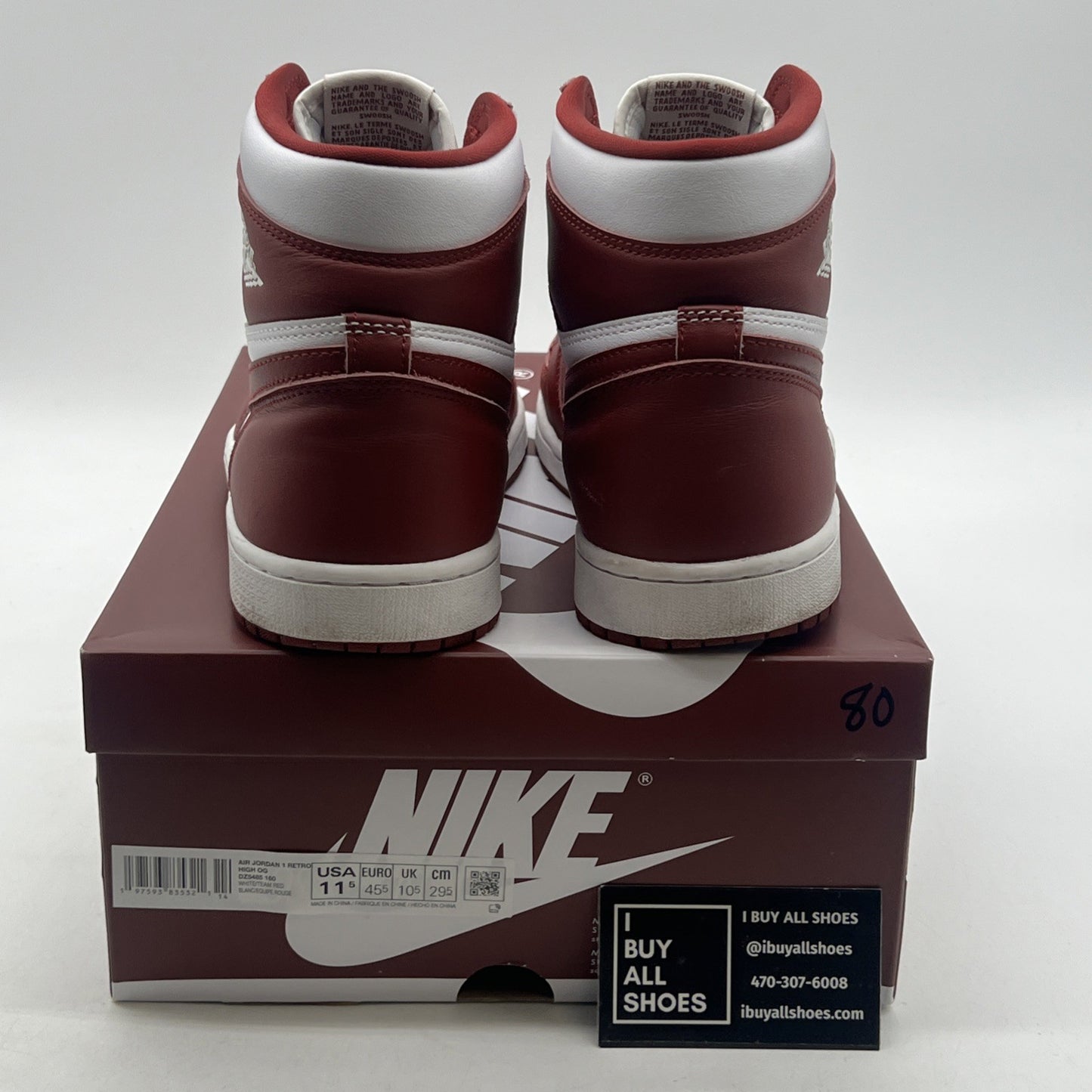 Size 11.5 - Air Jordan 1 Retro OG High Artisanal Red (DZ5485-160)
