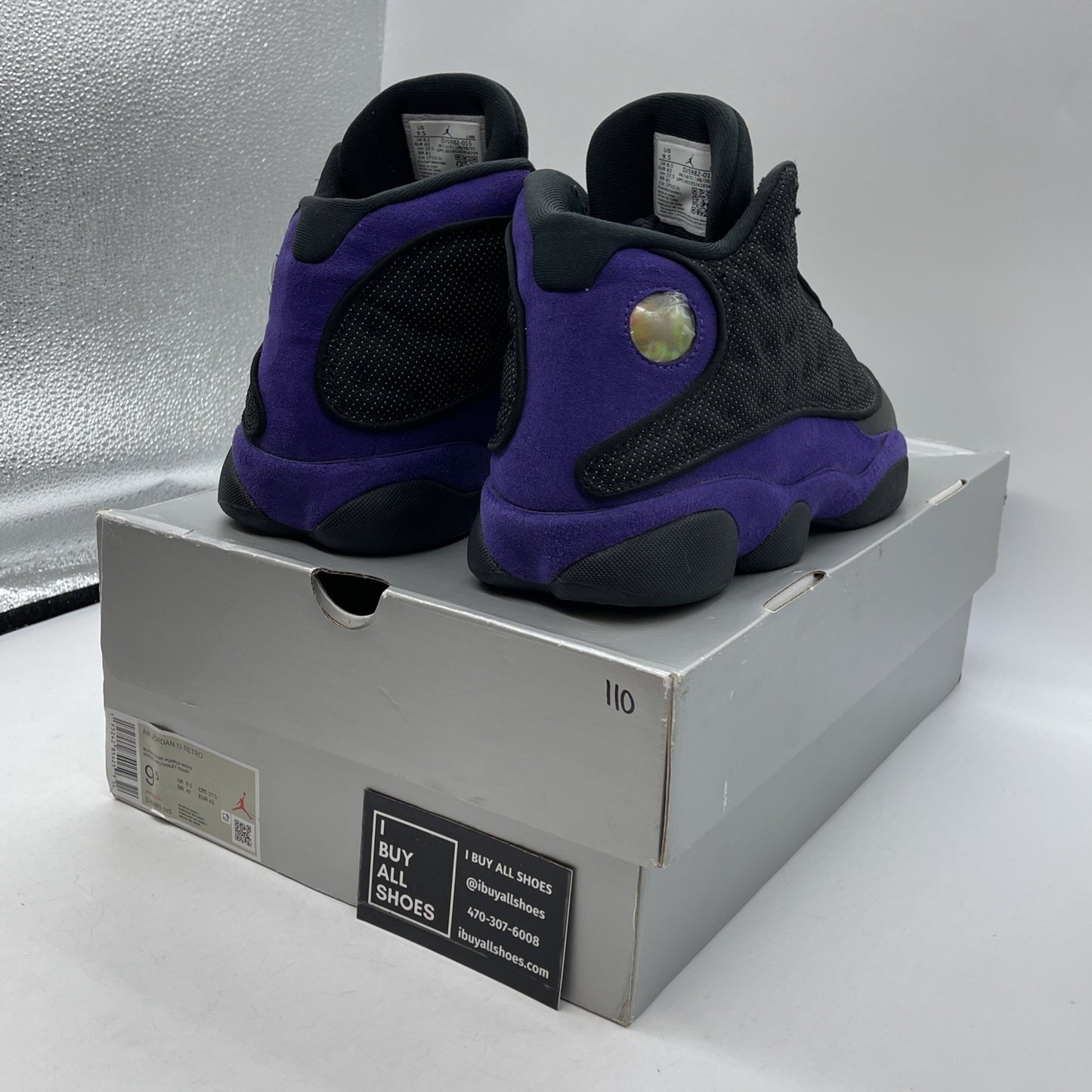 Size 9.5 - Jordan 13 Retro Court Purple Black Suede Leather (DJ5982-015)