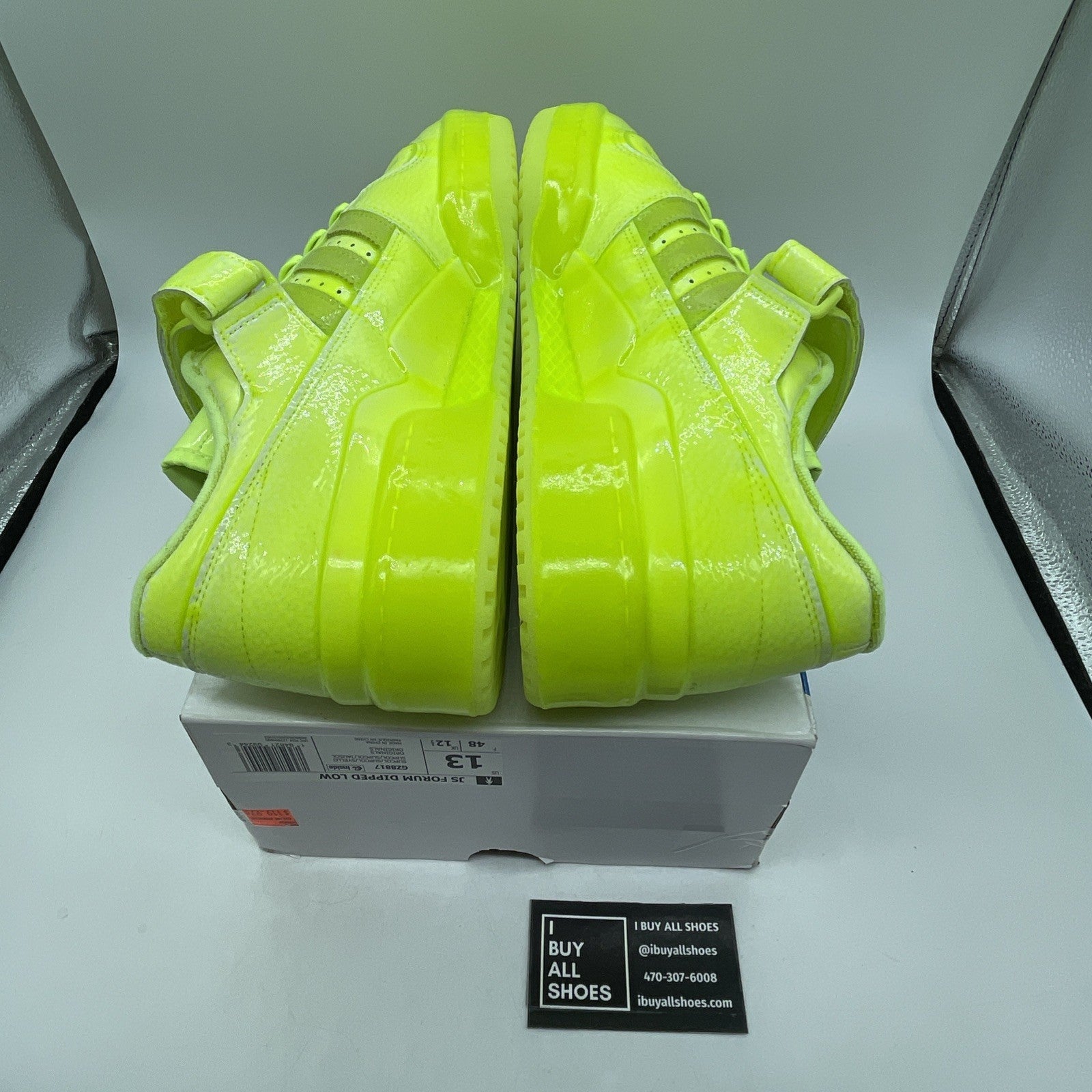 Size 13 - Adidas Jeremy Scott x Forum Low Dipped Yellow Fluorescent (GZ8817)