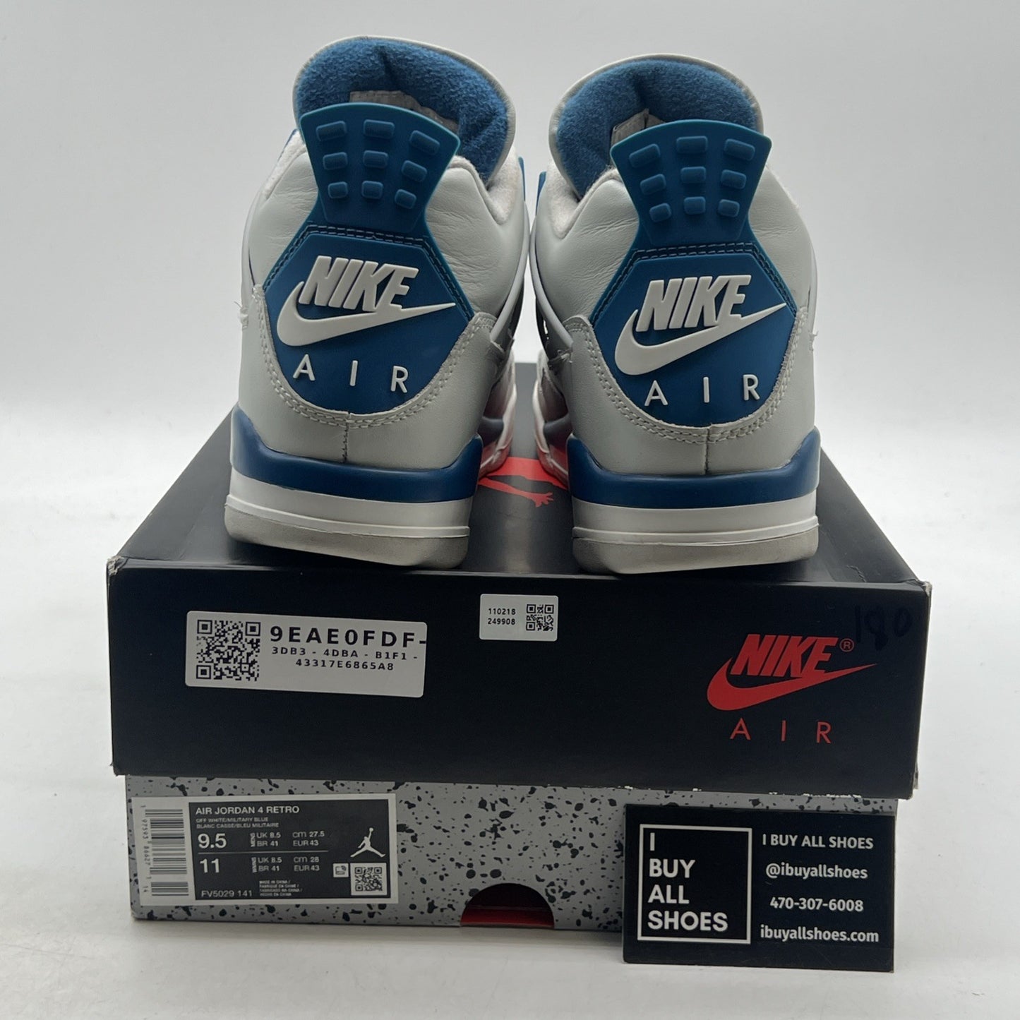 Size 9.5 - Air Jordan 4 Retro 2024 Military Blue (FV5029-141)