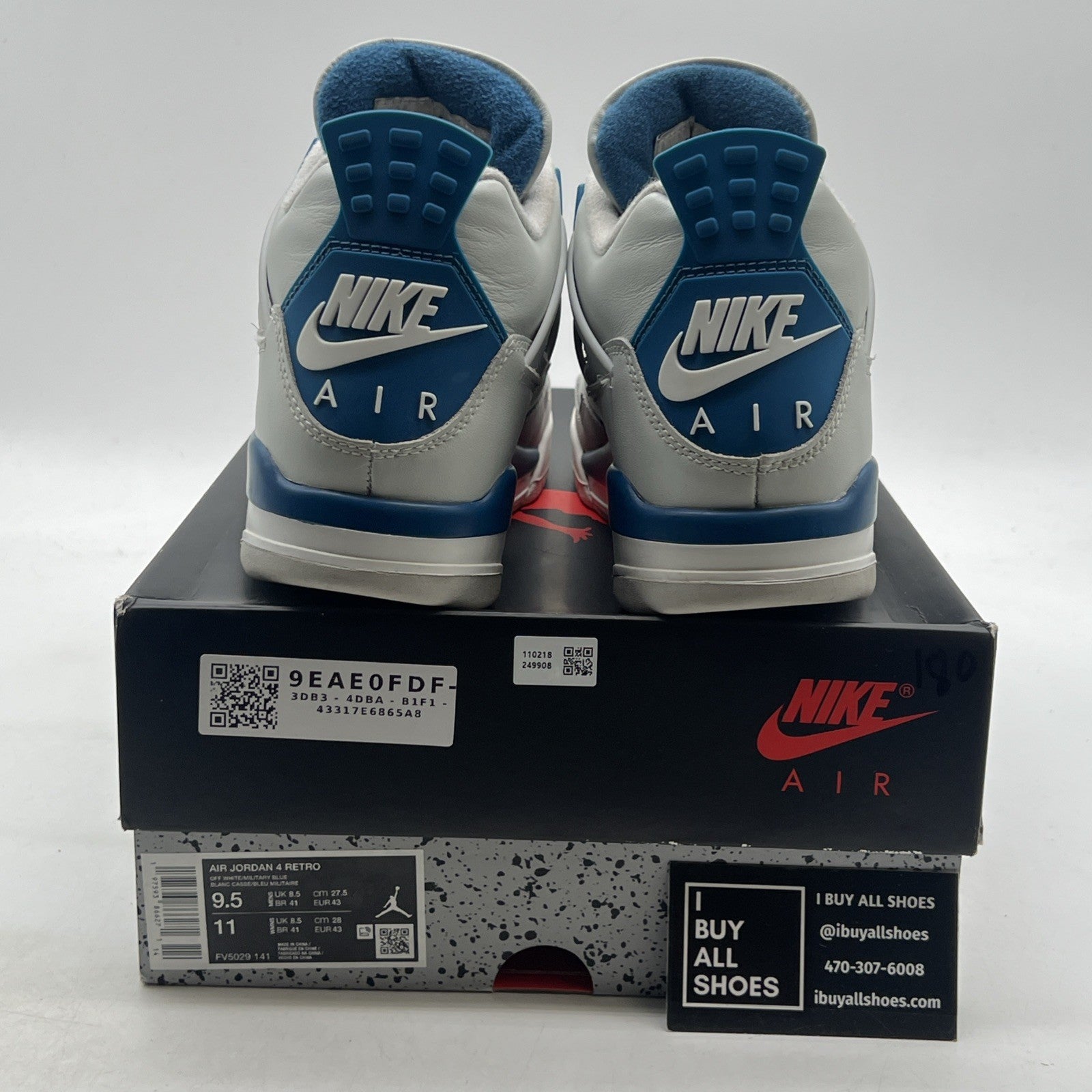 Size 9.5 - Air Jordan 4 Retro 2024 Military Blue (FV5029-141)