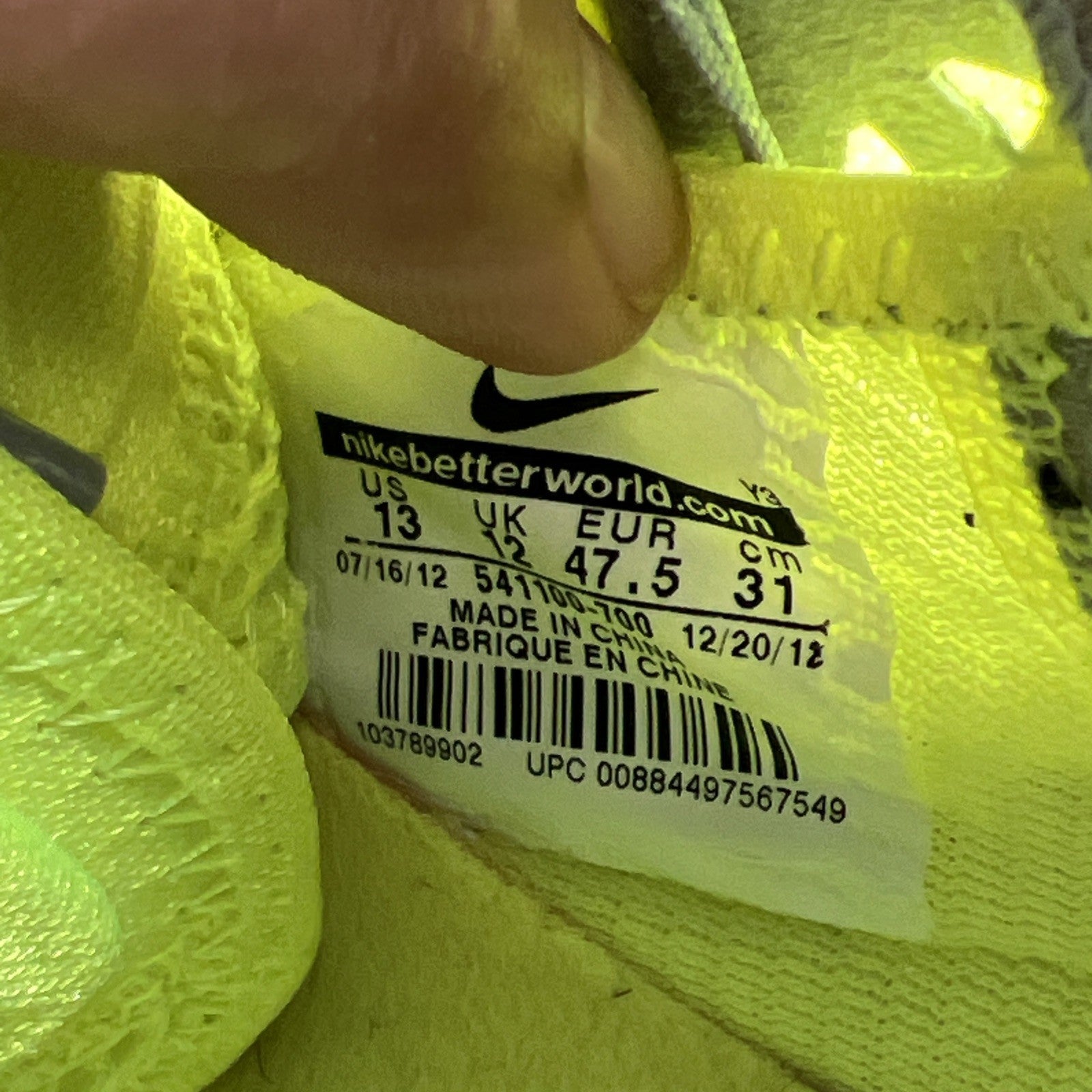 Size 13 - Nike LeBron 10 Volt - (541100-700)