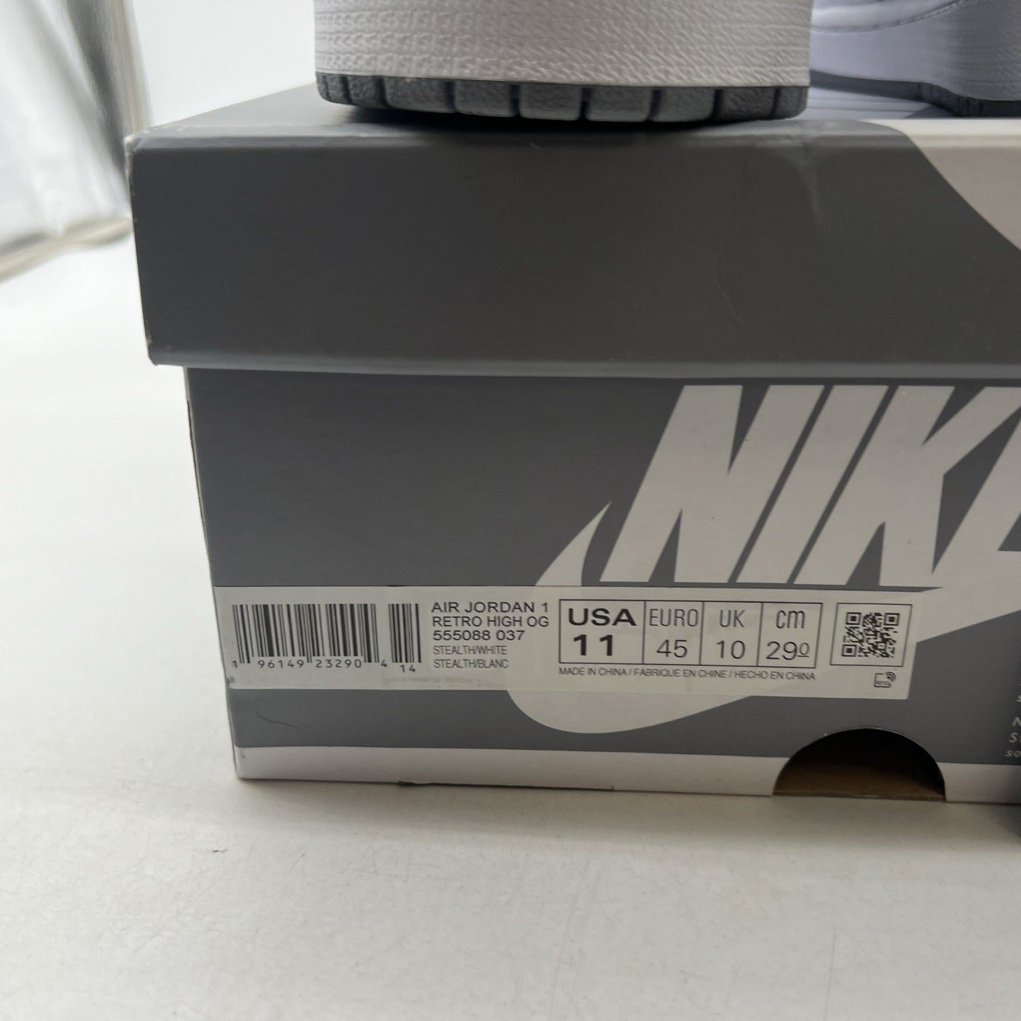Size 11 - Air Jordan 1 Retro High OG Stealth (555088-037)