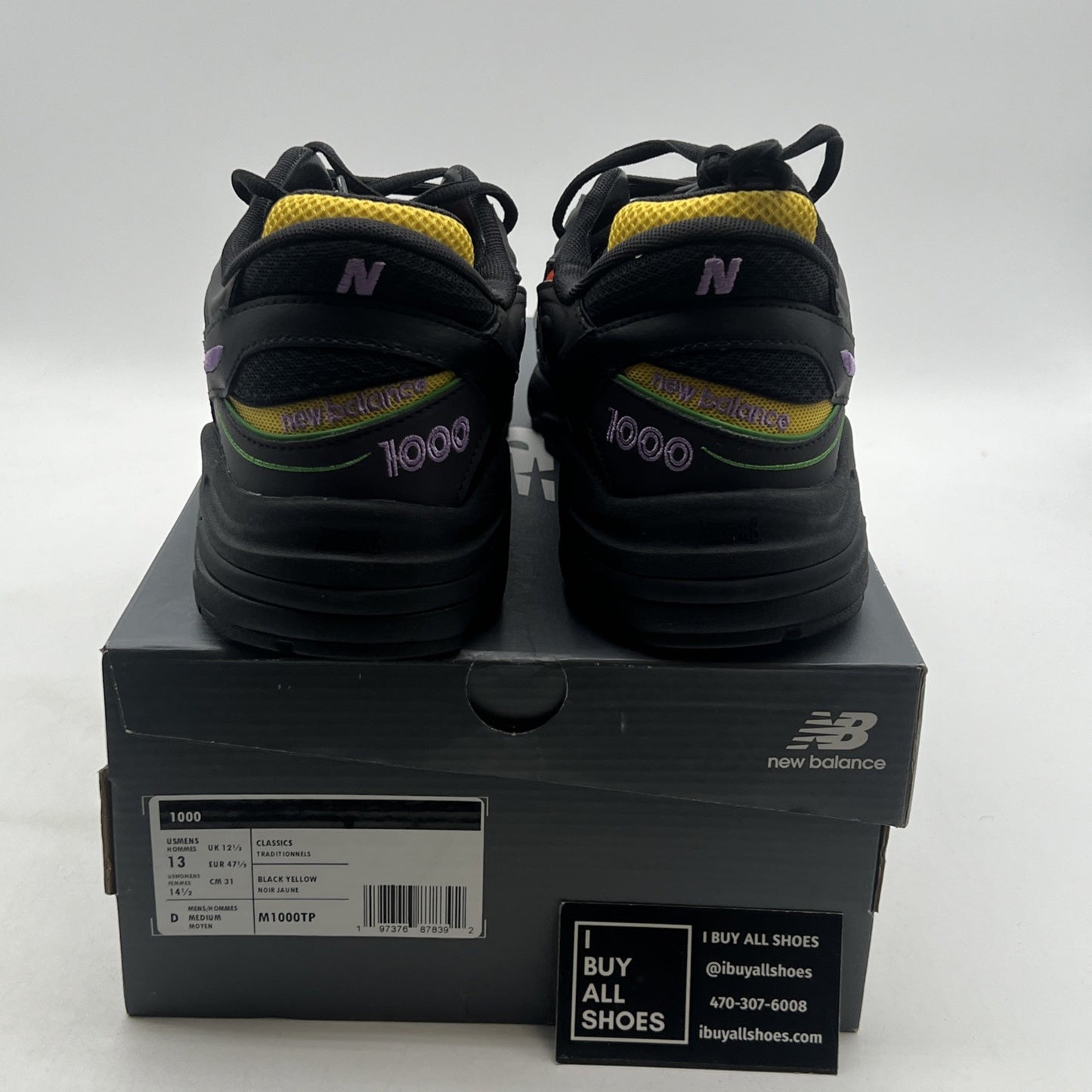 Size 13 - New Balance 1000 Reflective Pack - Black Honeycomb (M1000TP)