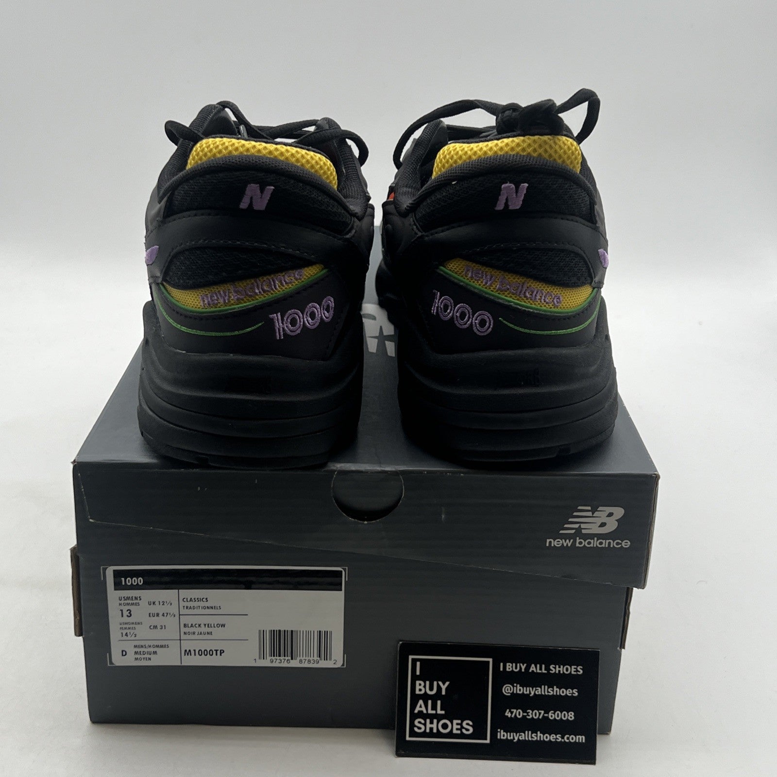Size 13 - New Balance 1000 Reflective Pack - Black Honeycomb (M1000TP)