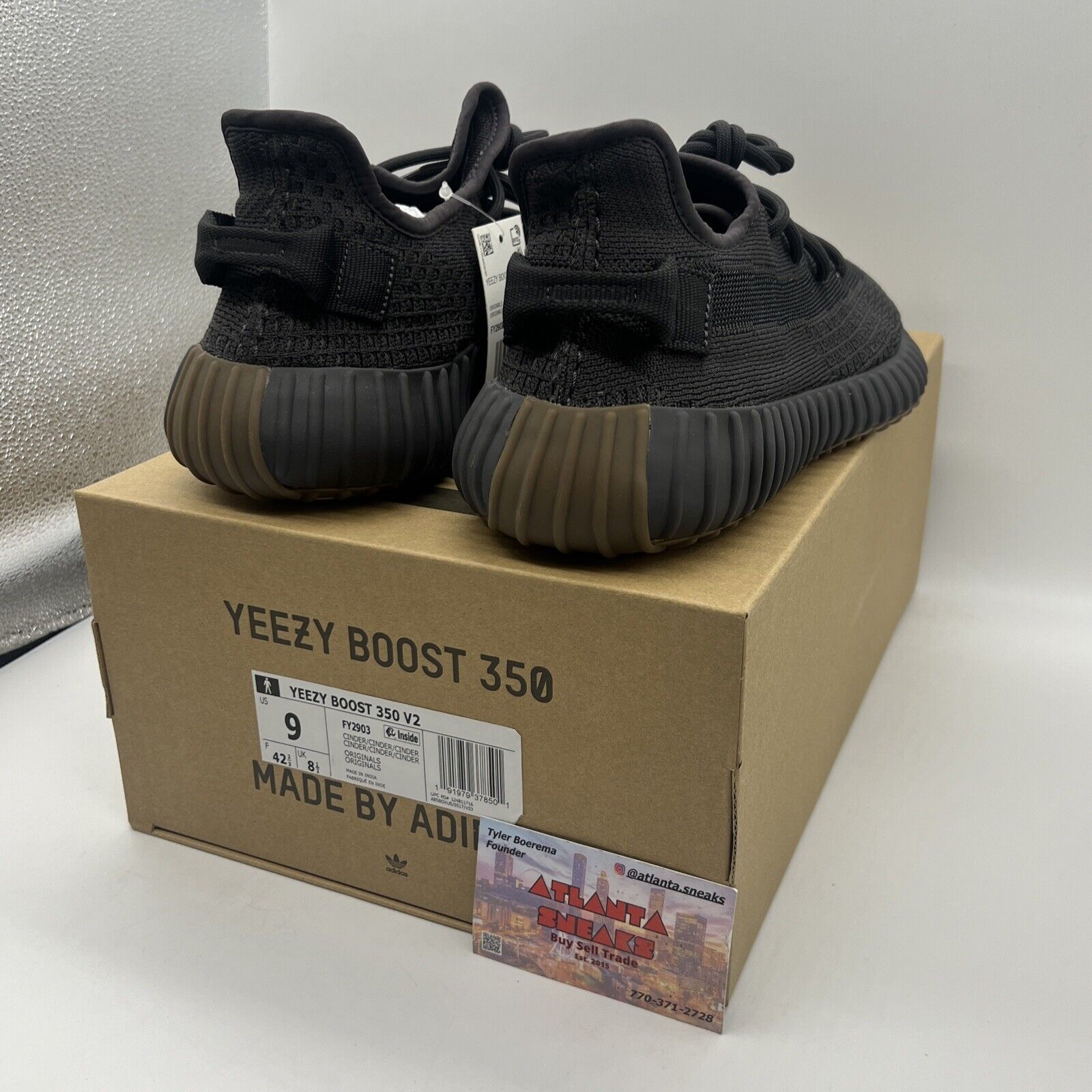 Size 9 - adidas Yeezy Boost 350 V2 Low Cinder Non-Reflective Brand New Og All DS