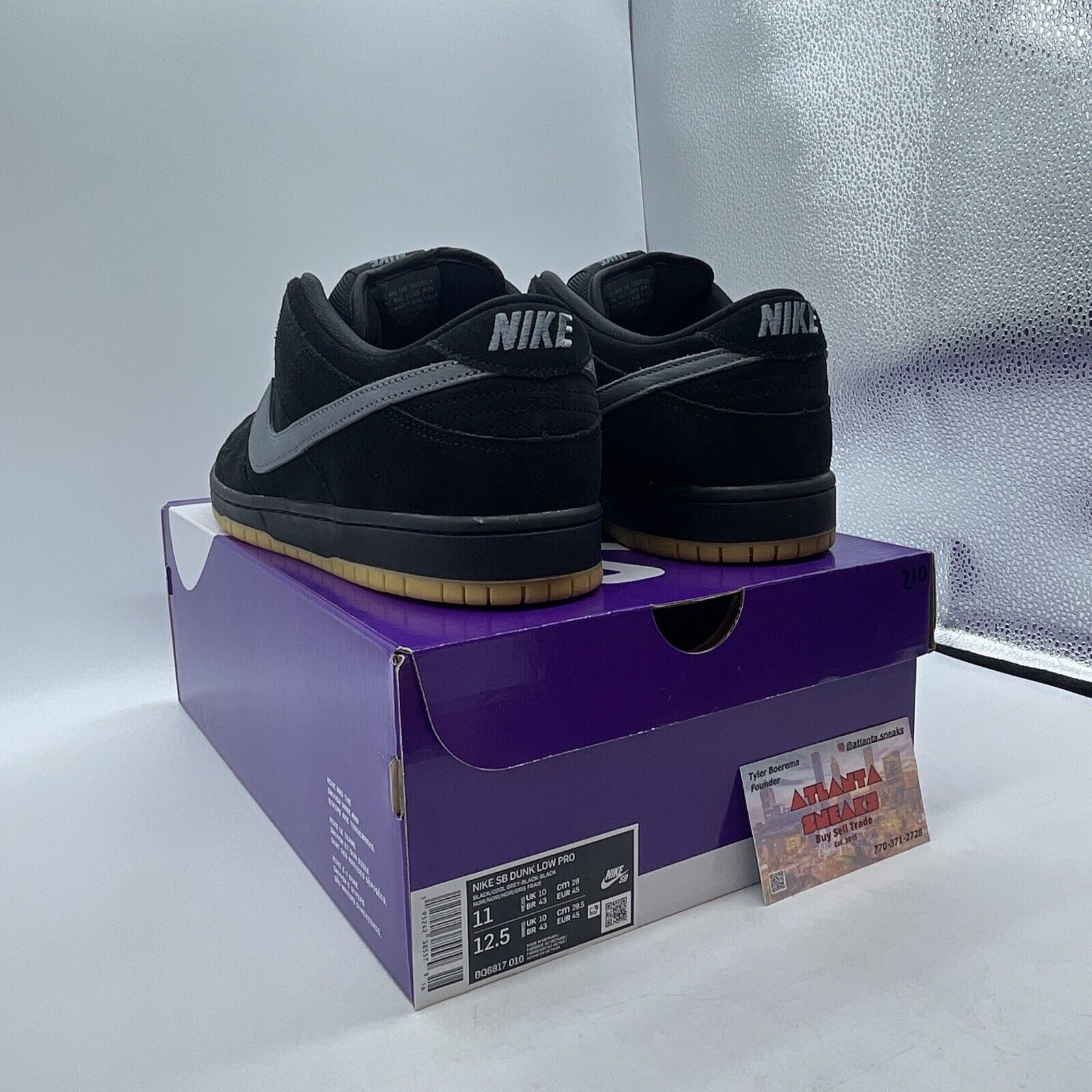 Size 11 - Nike SB Dunk Low Pro Fog Black Grey Brown (BQ6817-010)