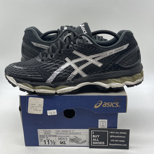 Size 11.5 - ASICS Gel-Nimbus 18 T650N Black Silver