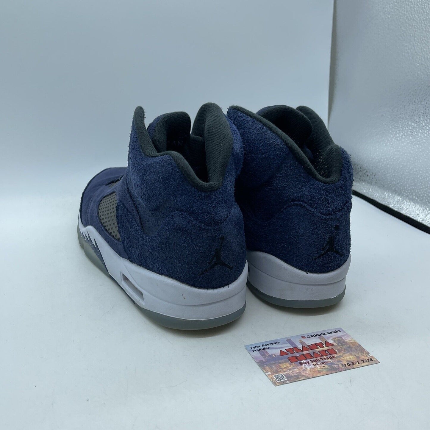 Size 11.5 - Air Jordan 5 Retro SE Midnight Navy Grey Suede Leather (FD6812-400)