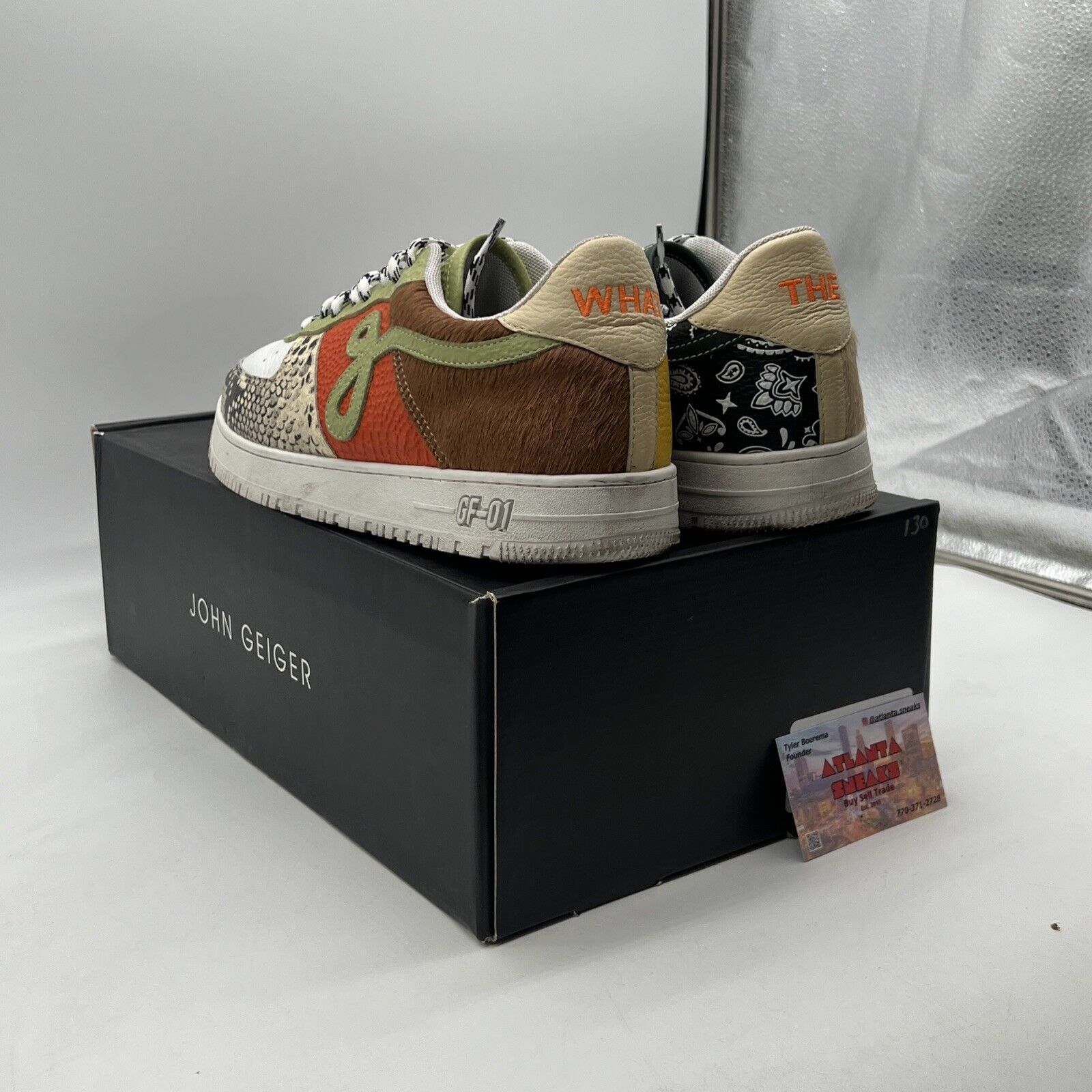 Size 10 - John Geiger GF-01 “What The” Python/White/Hare