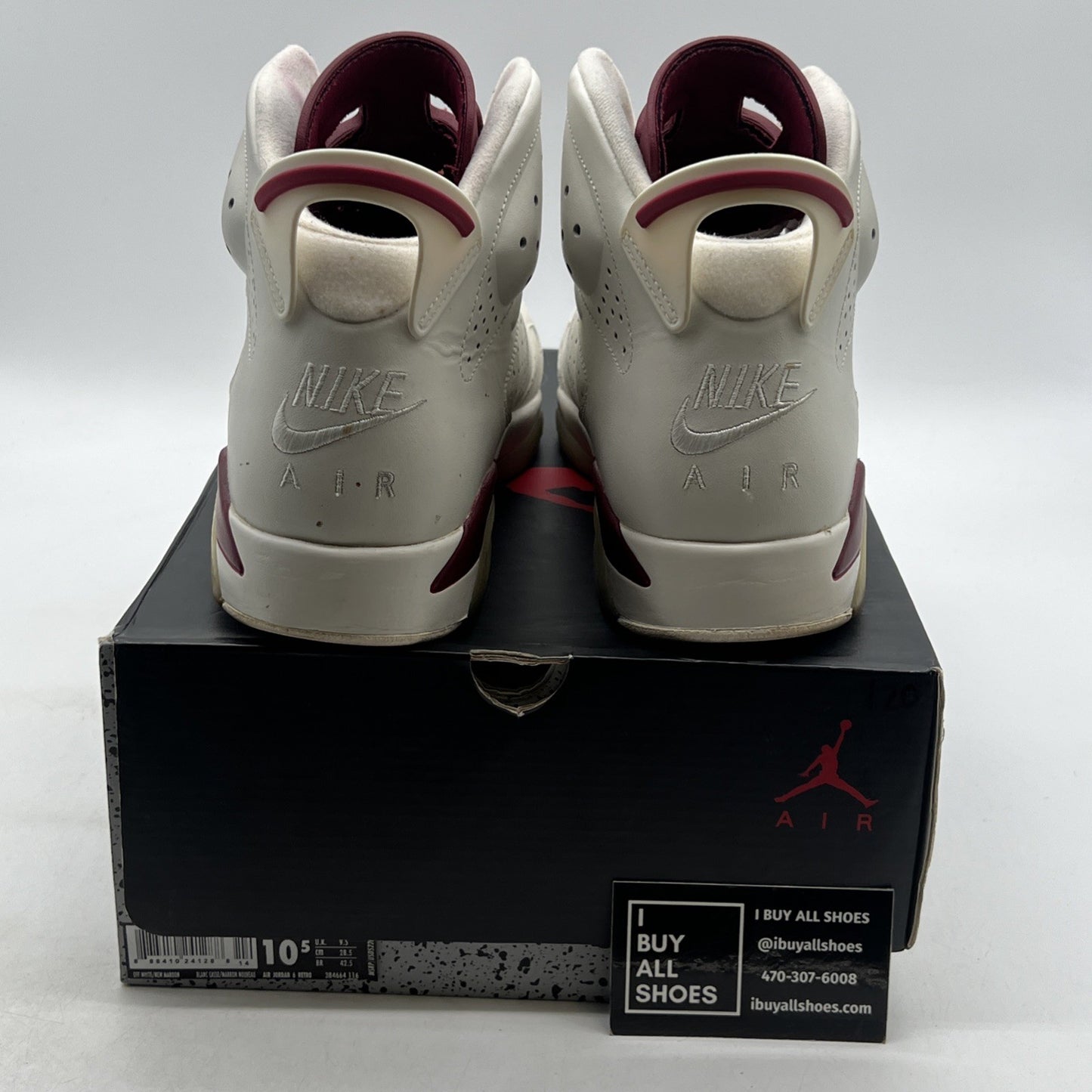 Size 10.5 - Air Jordan 6 Retro 2015 Maroon (384664-116)