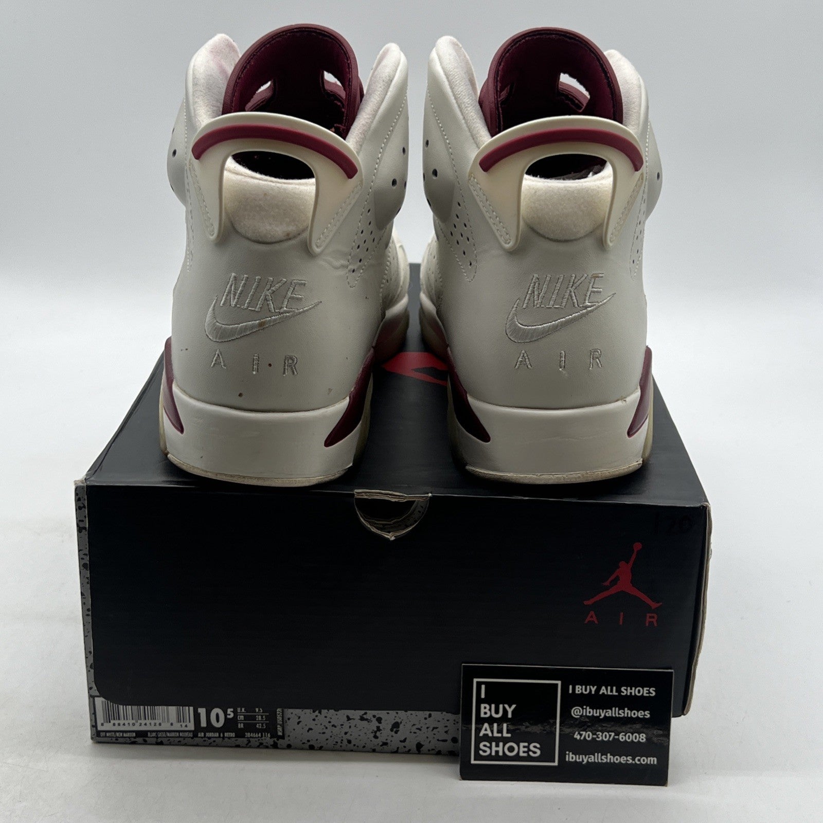 Size 10.5 - Air Jordan 6 Retro 2015 Maroon (384664-116)