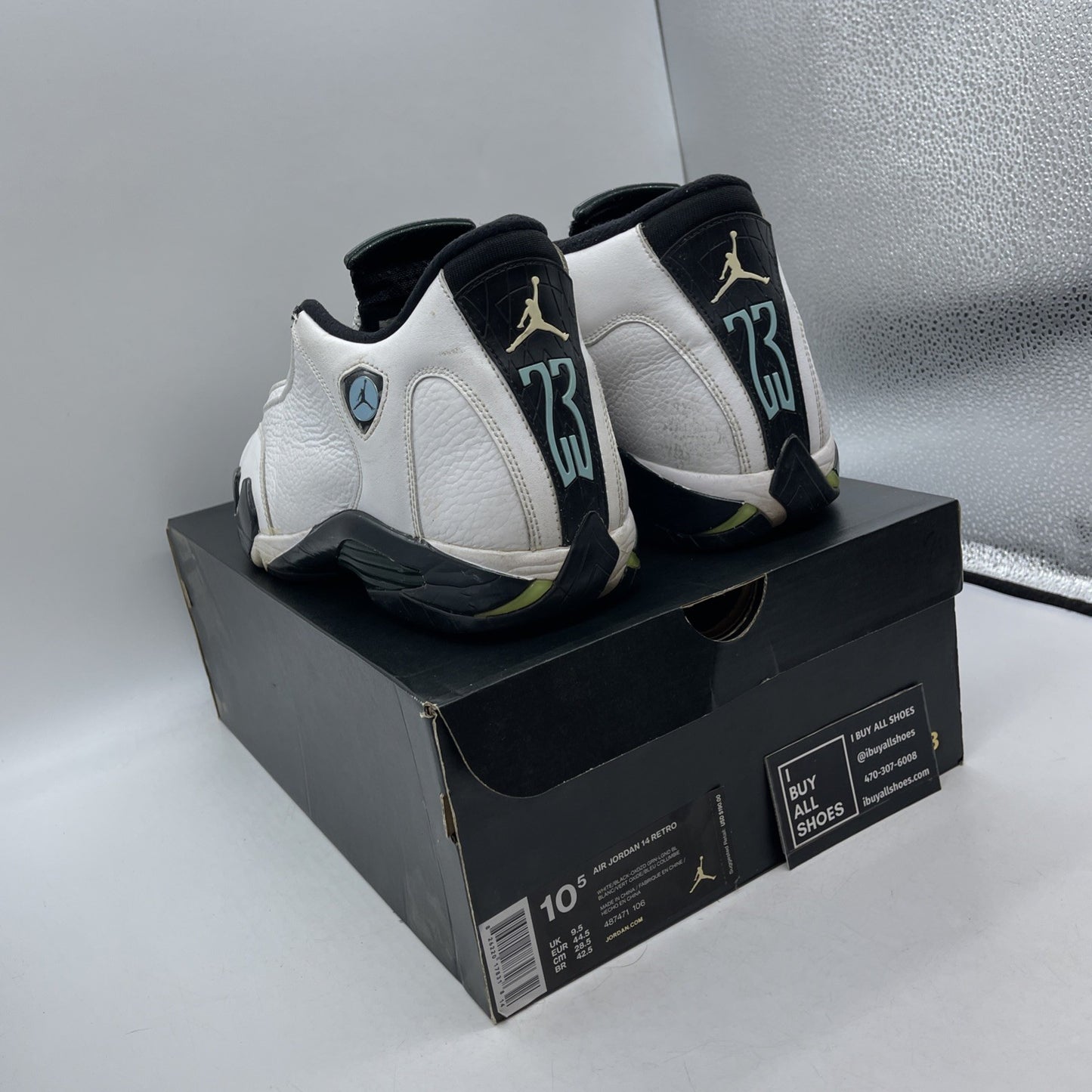 Size 10.5 - Air Jordan 14 Retro 2016 Oxidized Green (487471-106)
