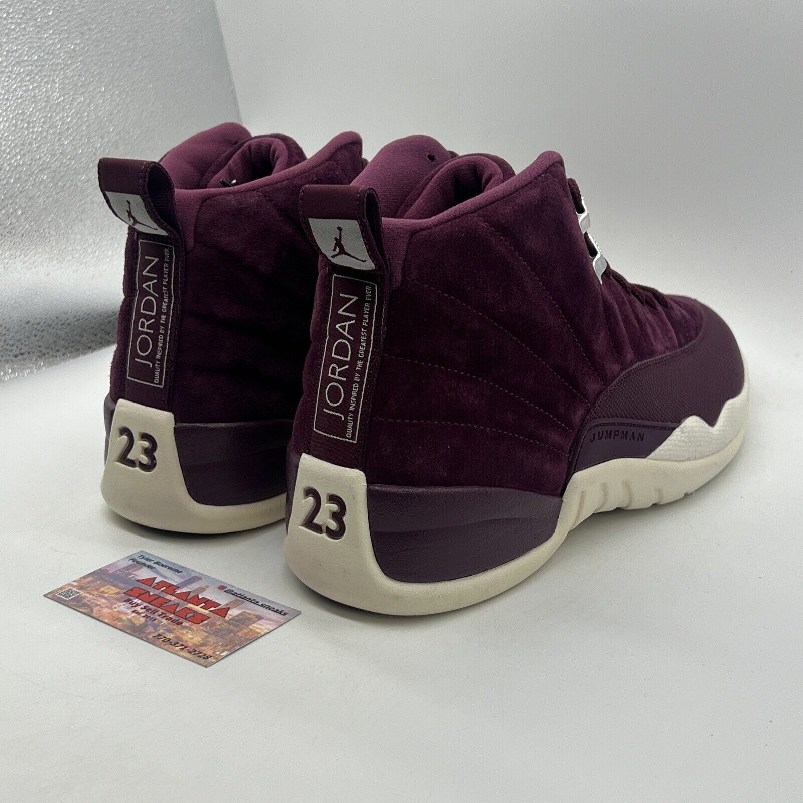 Size 14 - Air Jordan 12 Retro Bordeaux Suede White (130690-617)