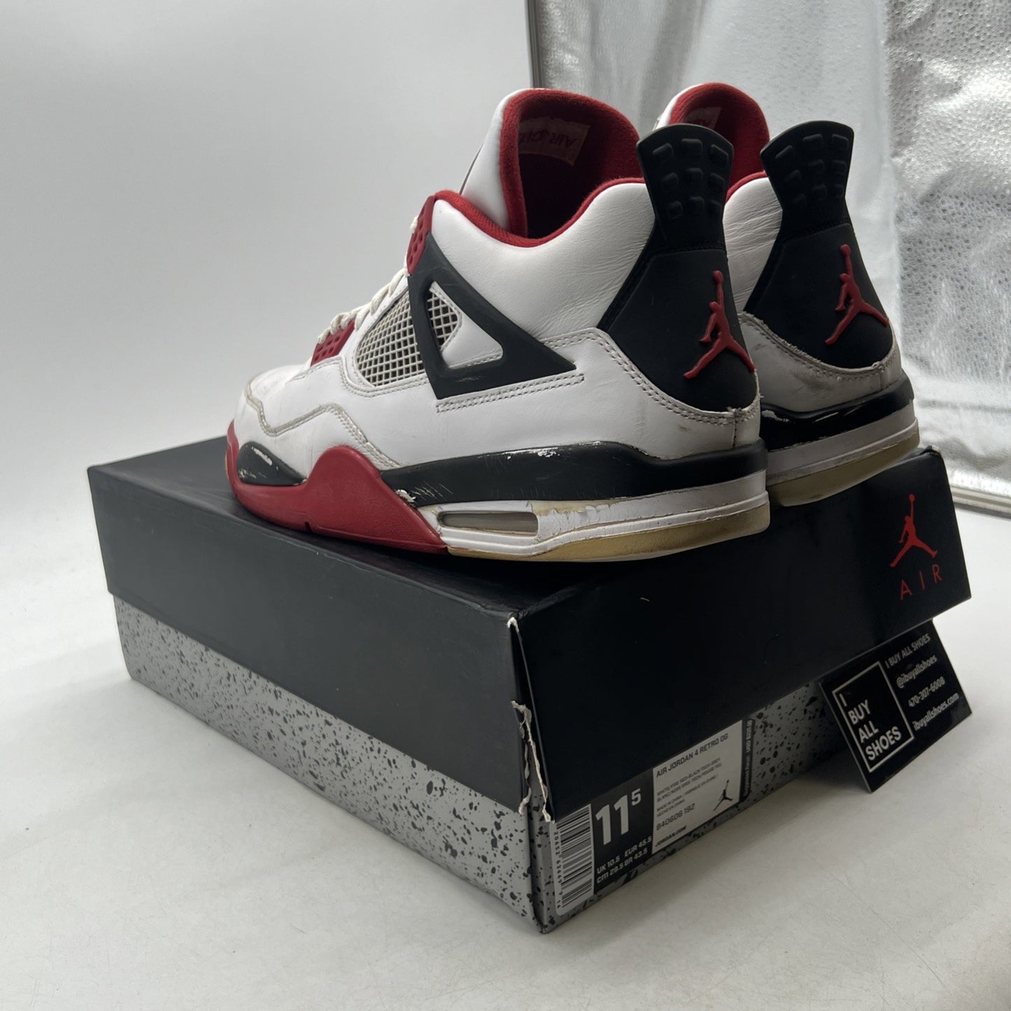 Size 12 - Air Jordan 4 Retro Fire Red 2012 (308497-110)