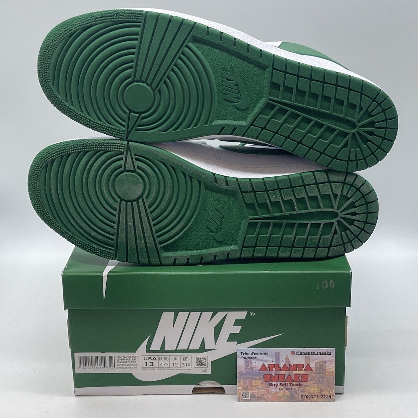 Size 13 - Nike Air Ship Pine Green White Leather (DX4976-103)