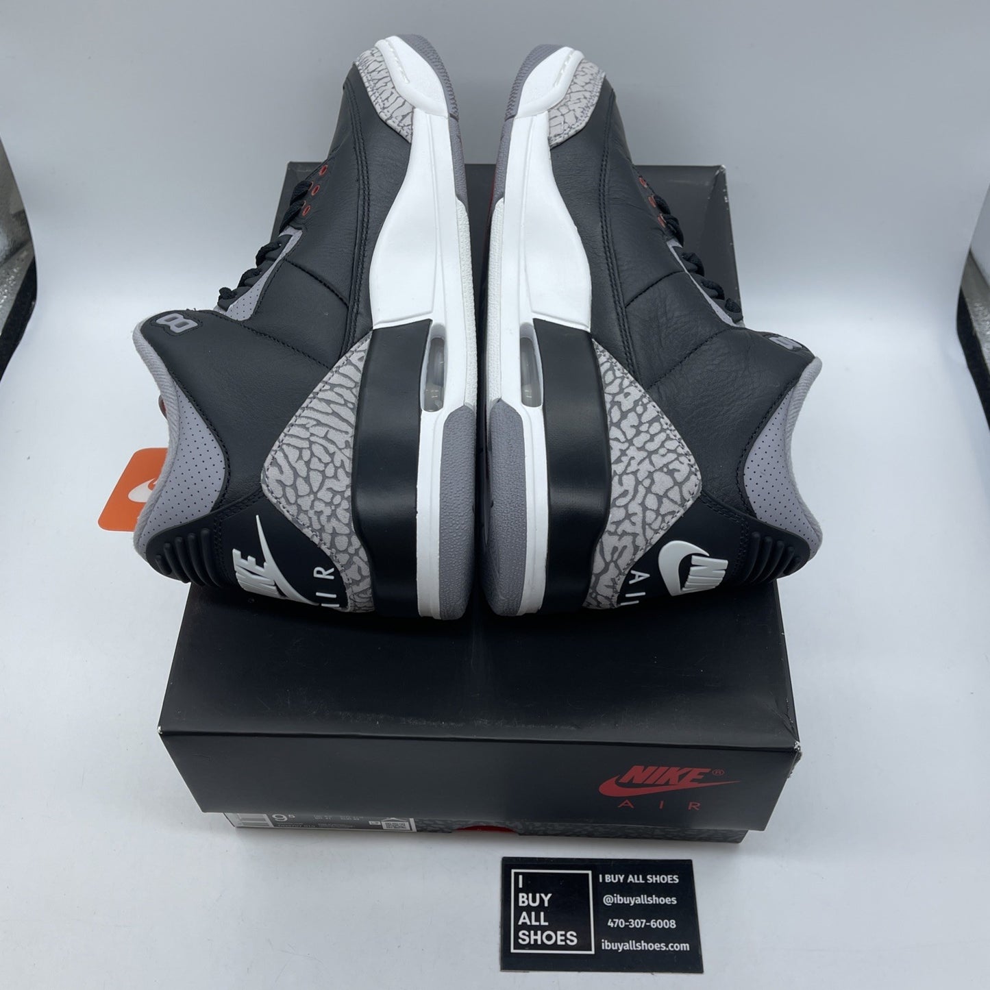 Size 9.5 - Air Jordan 3 Retro OG 2024 Black Cement Suede Leather (DN3707-010)