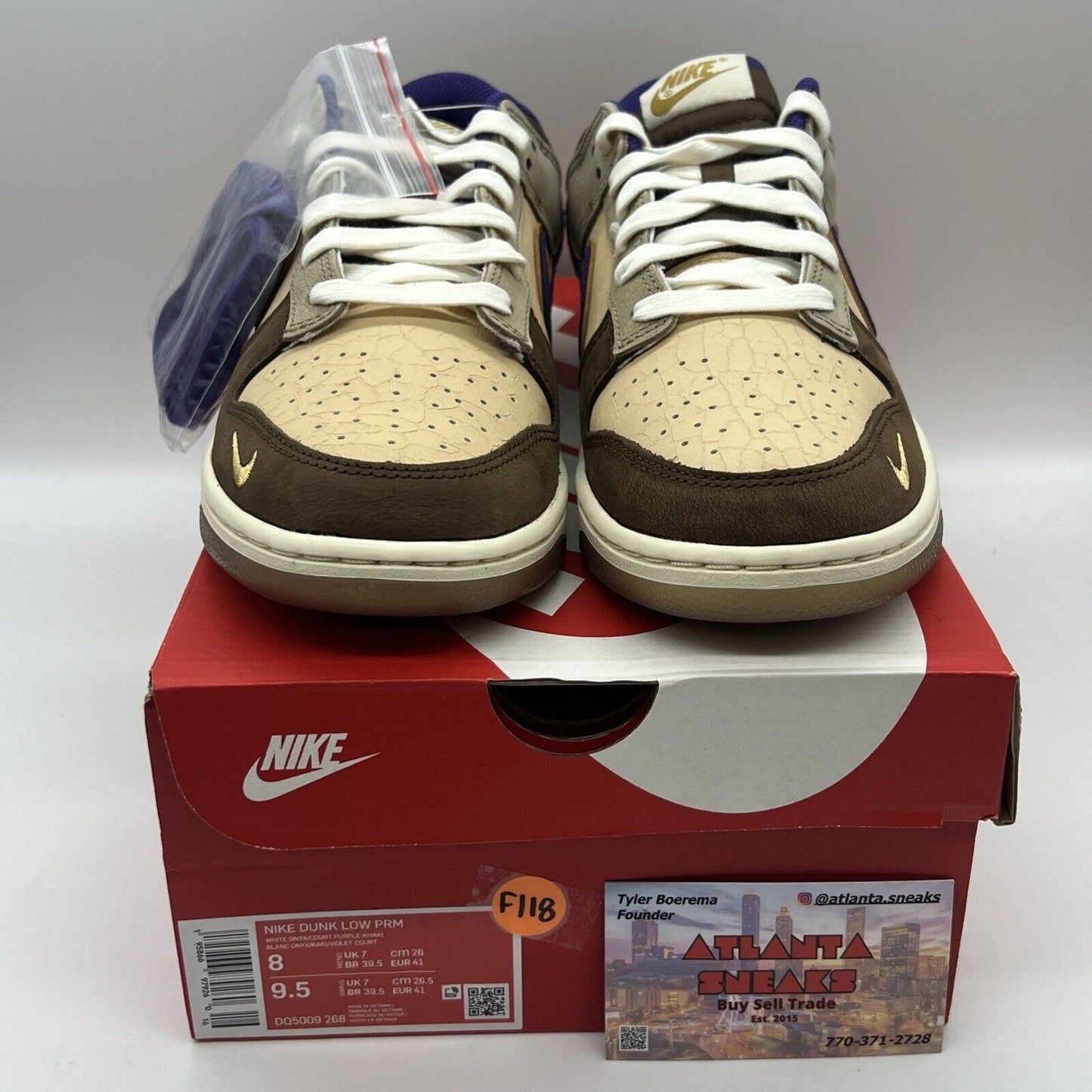 Size 8 - Nike Dunk Low Premium Setsubun Purple Brown Brand New Og All Violet