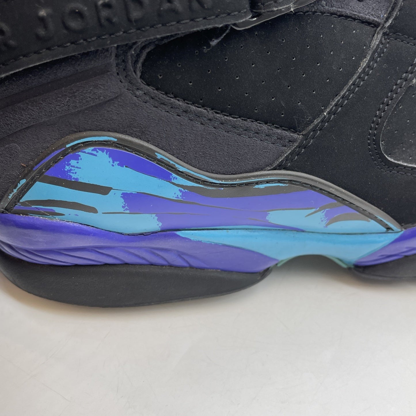 Size 9 - Air Jordan 8 Retro 2007 Aqua Black Blue Purple Suede (305381-041)