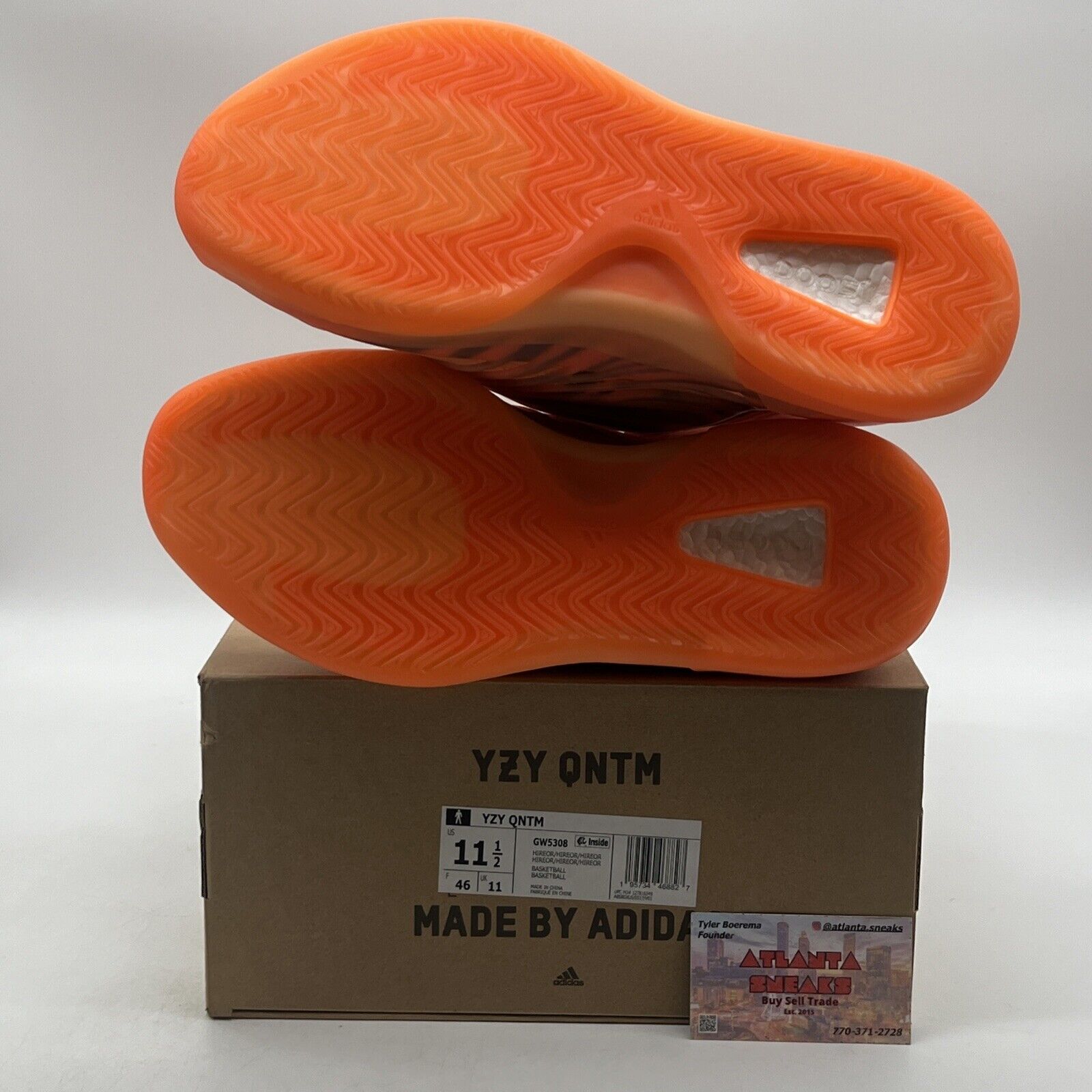 Size 11.5 - adidas Yeezy Quantum Hi-Res Orange Suede (GW6308)