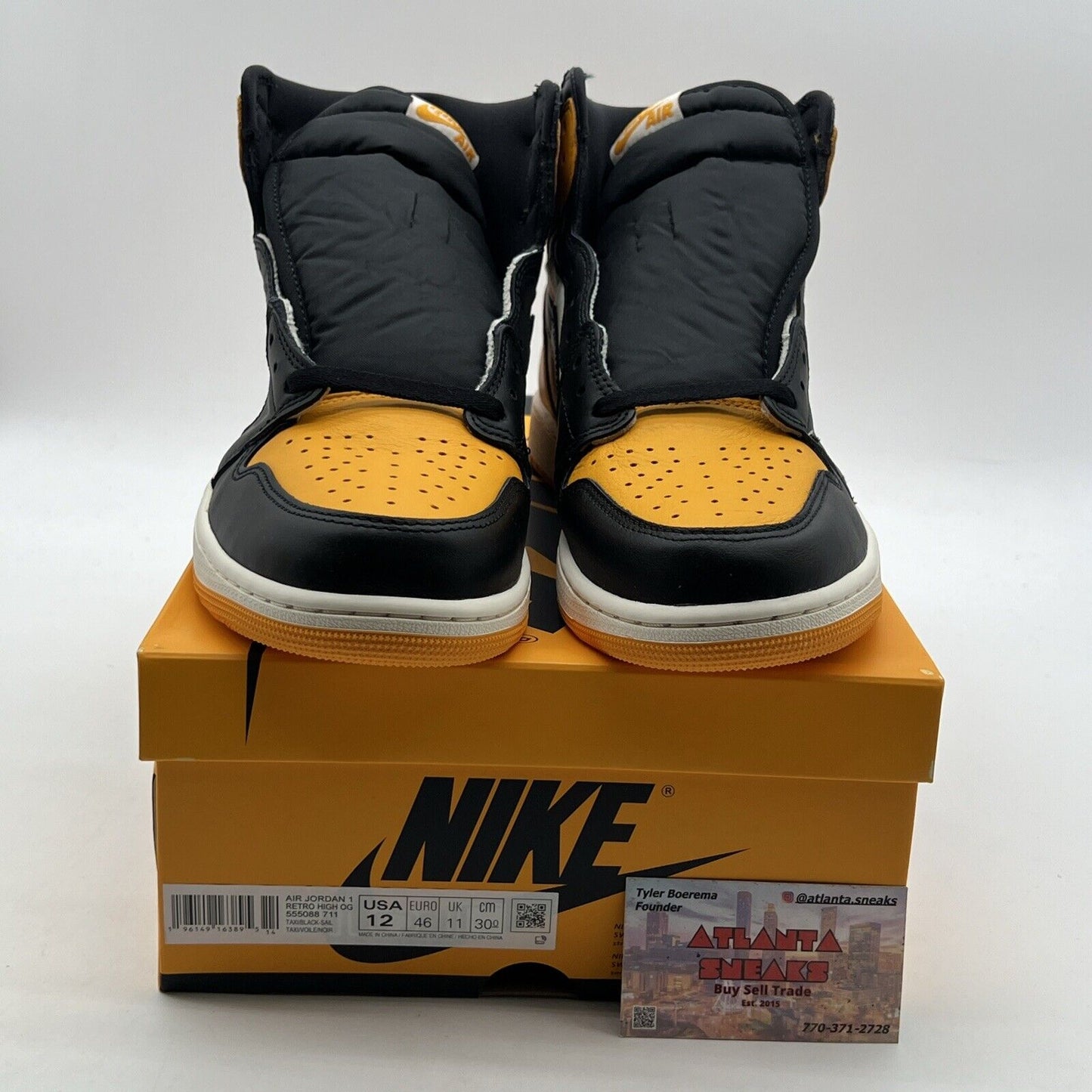 Size 12 - Air Jordan 1 Retro OG High Yellow Toe (555088-711)