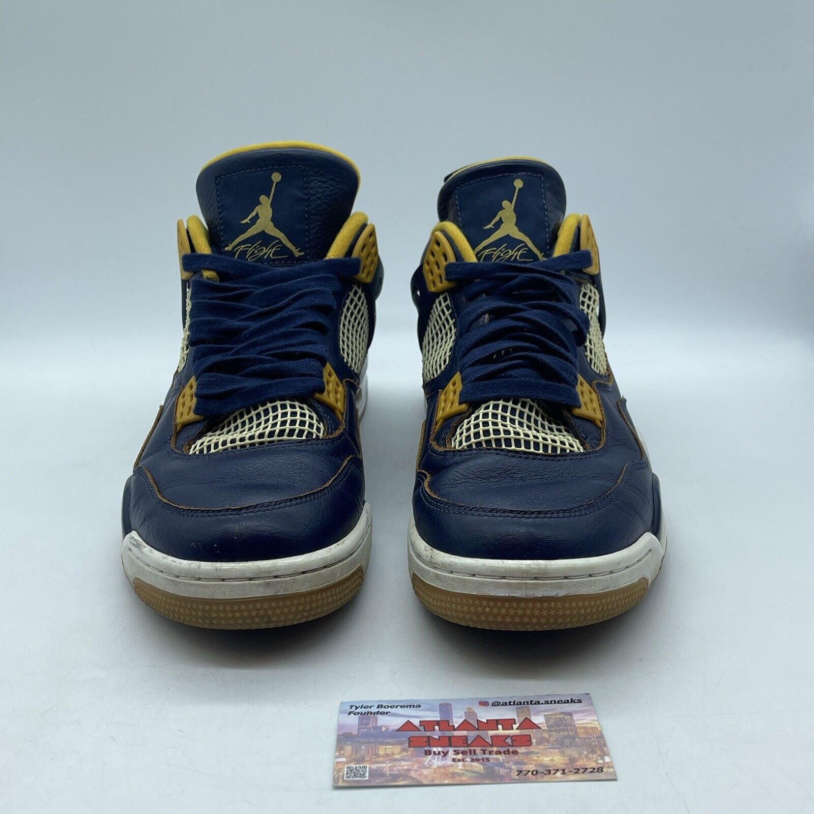 Size 11 - Air Jordan 4 Retro Dunk From Above Blue Yellow White (308497-425)