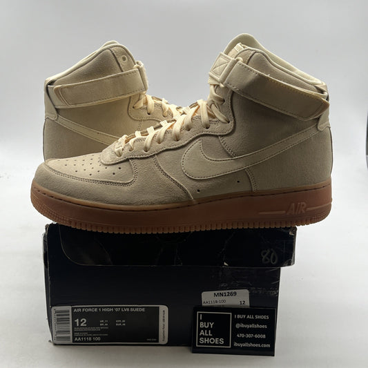 Size 12 - Nike Air Force 1 07 LV8 Suede High Mushroom (AA1118-100)