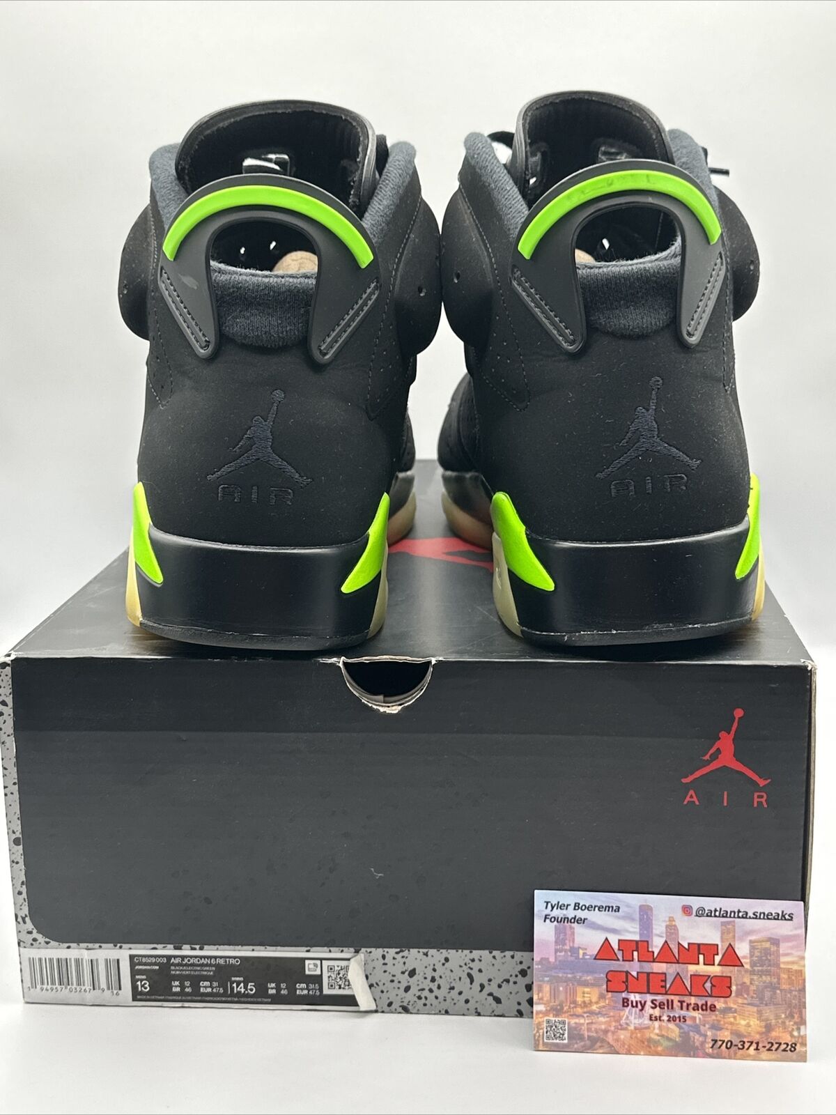 Size 13 - Jordan 6 Retro Electric Green 2021