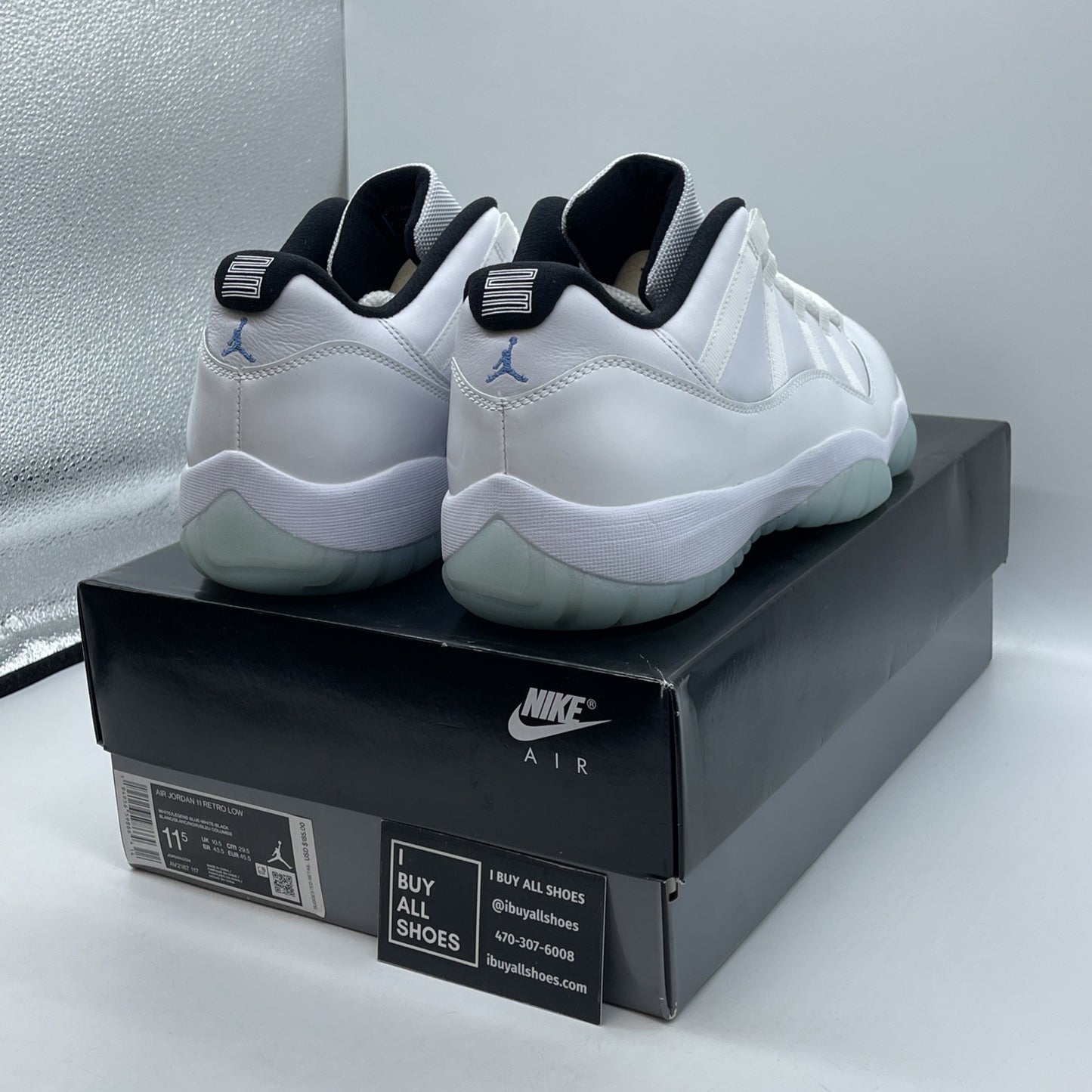 Size 11.5 - Jordan 11 Retro Low Legend Blue White Leather (AV2187-117)