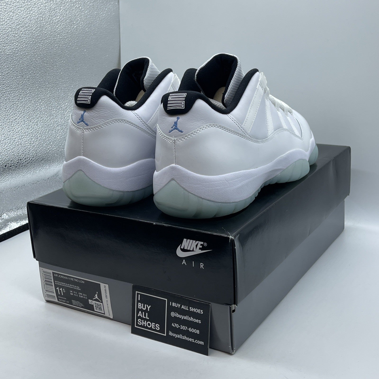 Size 11.5 - Jordan 11 Retro Low Legend Blue White Leather (AV2187-117)