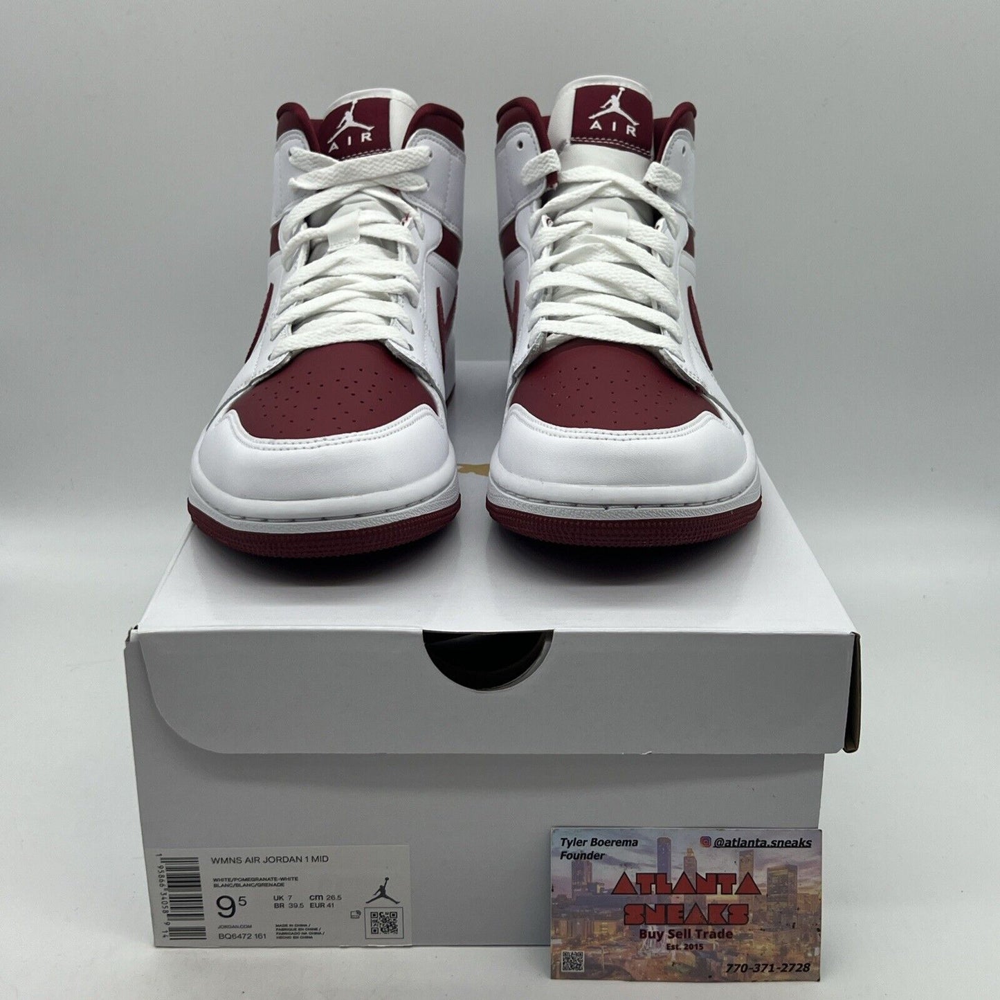 Nike Air Jordan 1 Mid Reverse Chicago Red White Size 7 Y BQ6472-161 Brand New