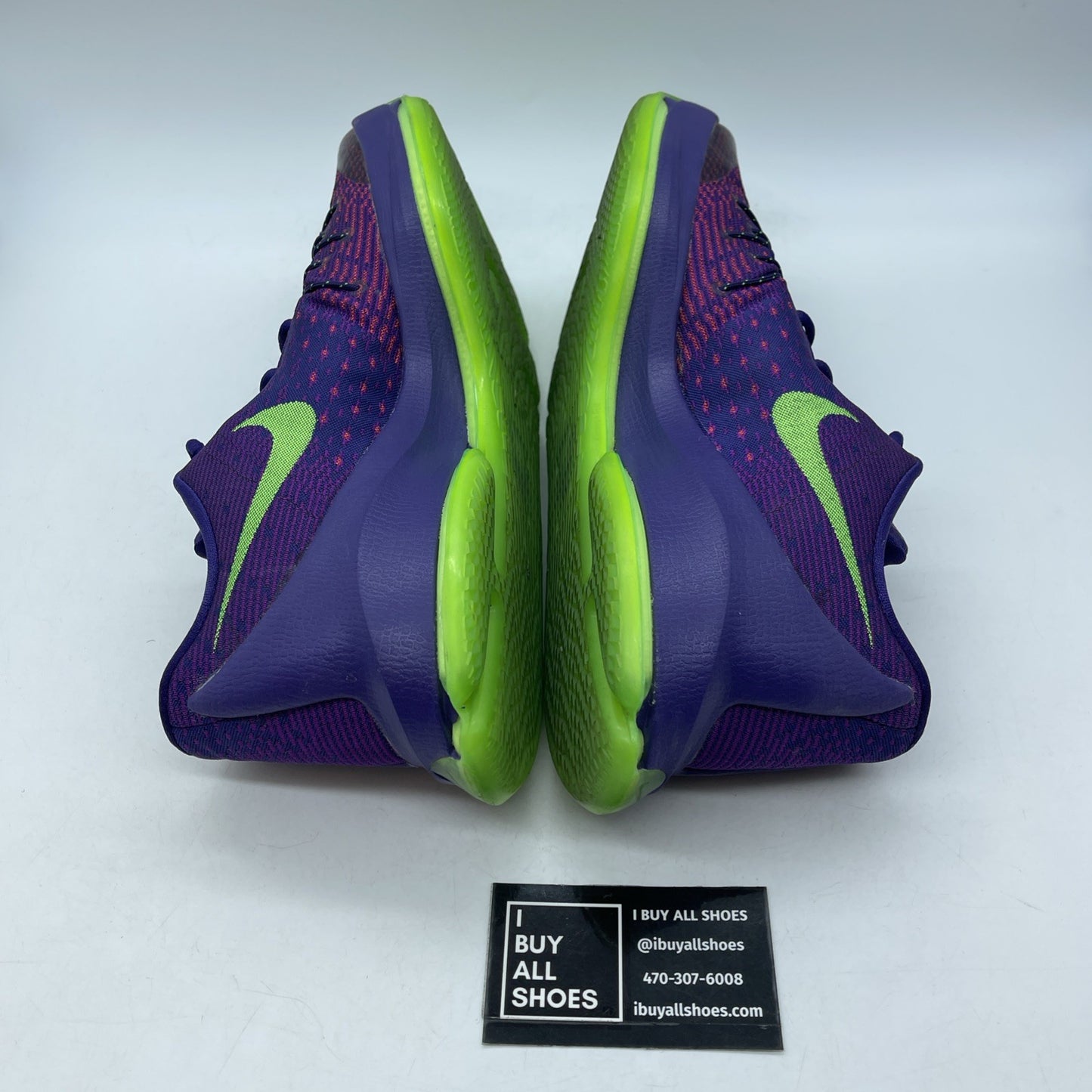 Size 12 - Nike KD 8 Suit Purple Green Suede  (749375-535)