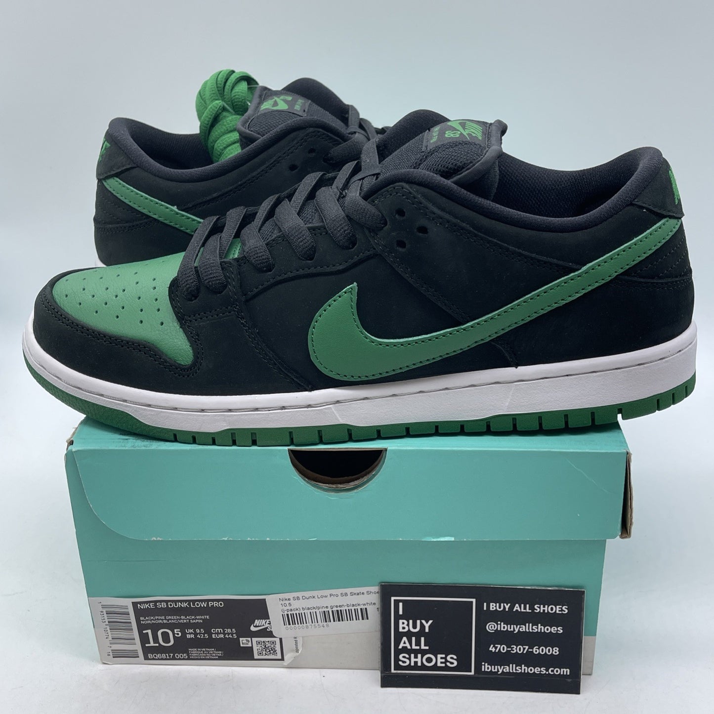 Size 10.5 - Nike Dunk Pro SB Low Black Pine (BQ6817-005)