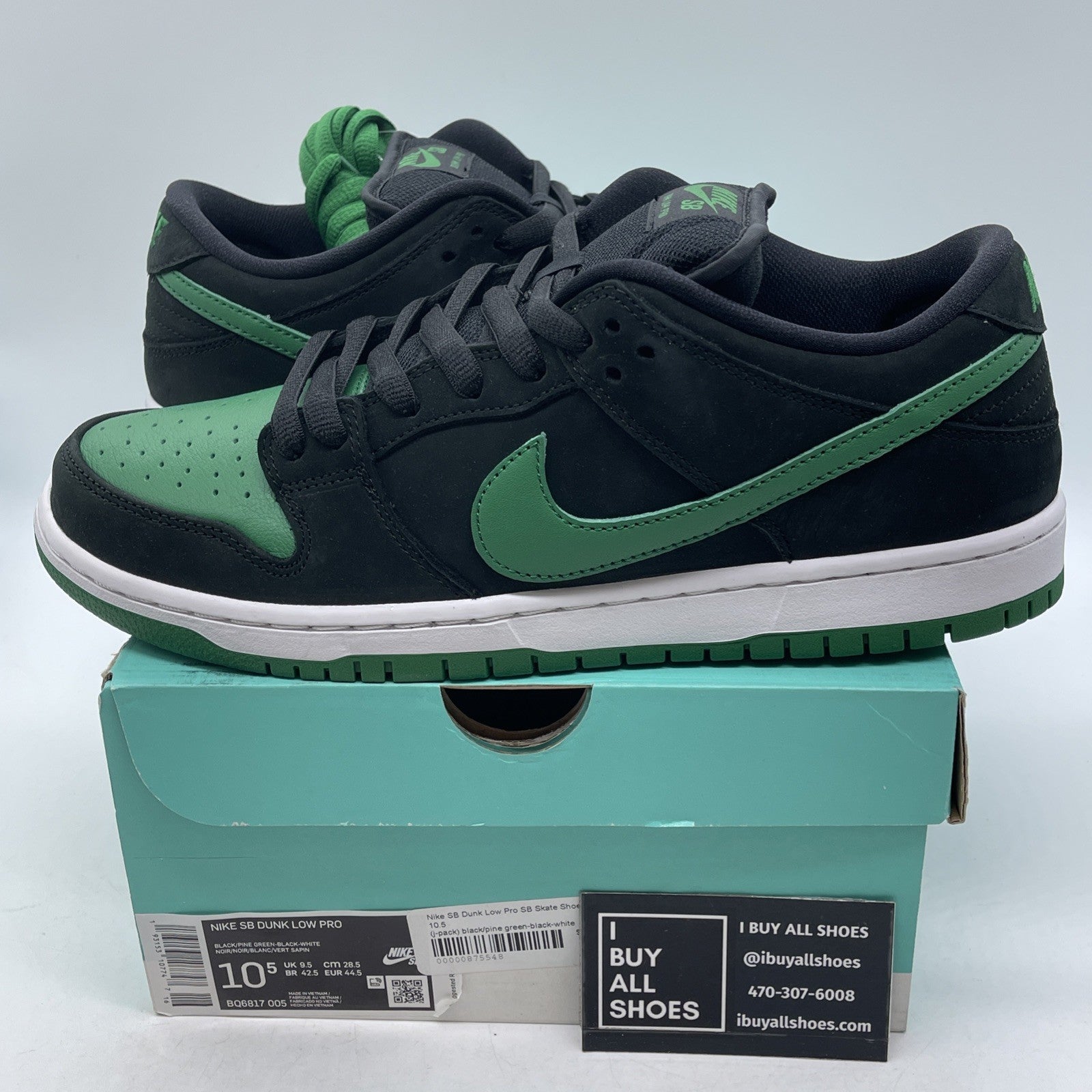 Size 10.5 - Nike Dunk Pro SB Low Black Pine (BQ6817-005)