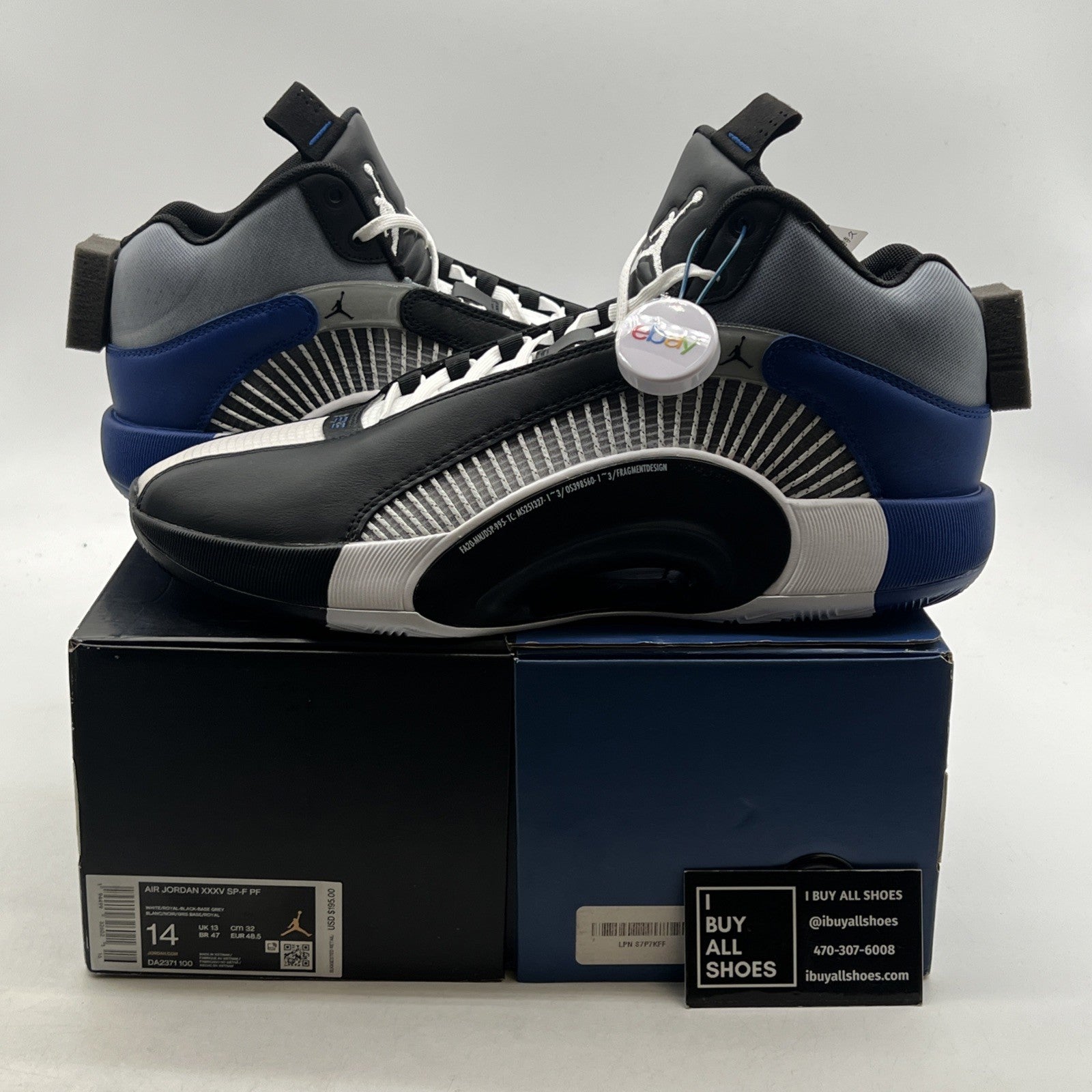 Size 14 - Fragment Design x Air Jordan 35 Gray (DA2371-100)