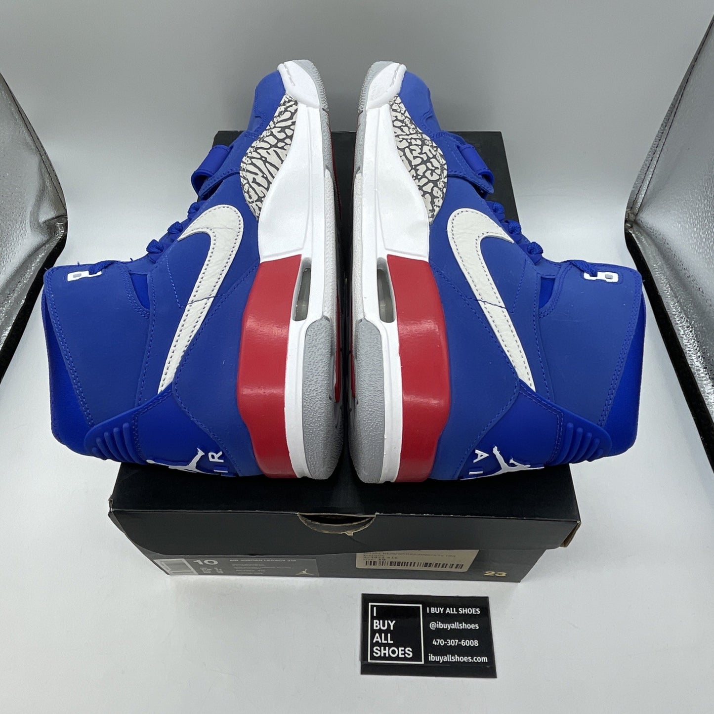 Size 10 - Air Jordan Legacy 312 Pistons Blue Grey Suede (AV3922-416)