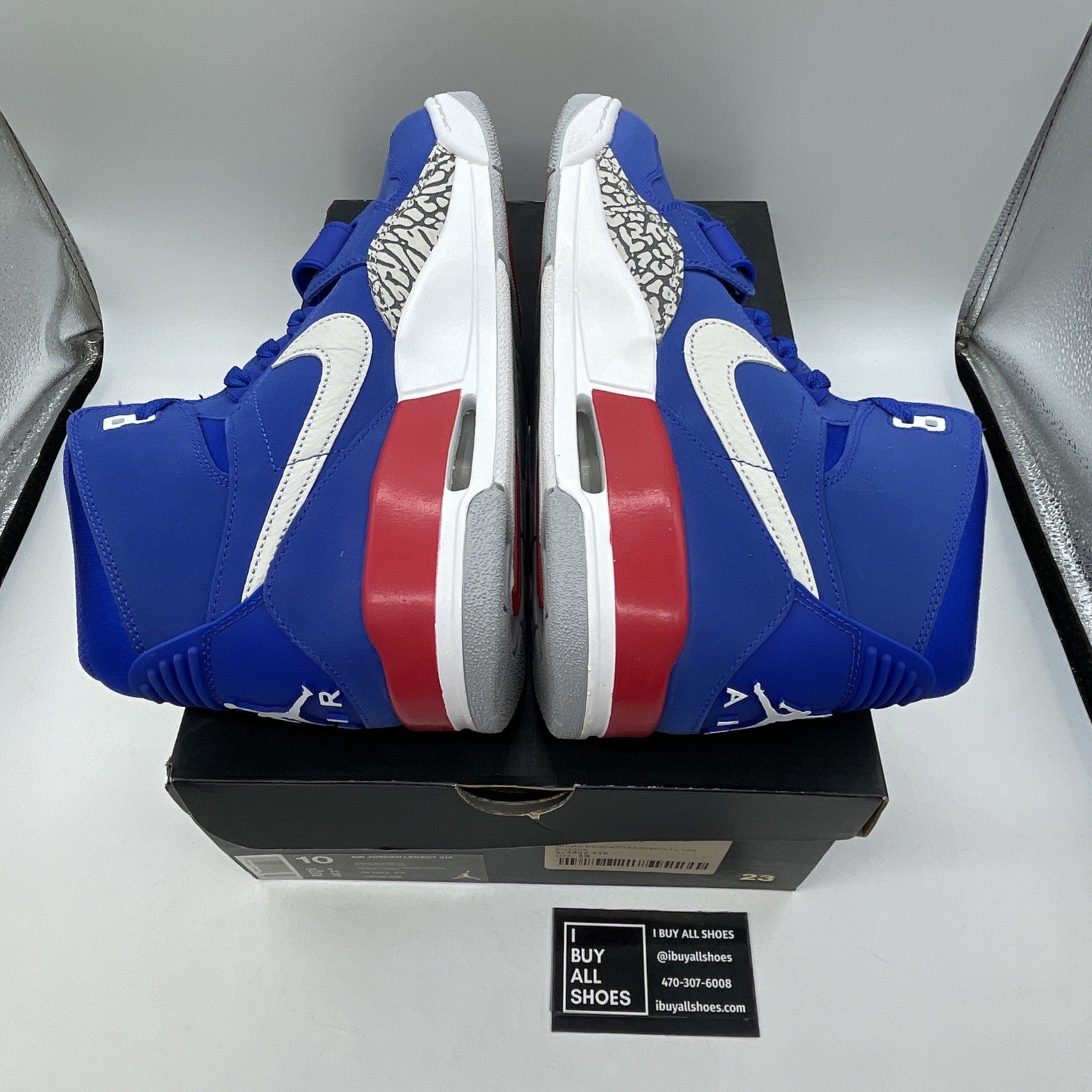 Size 10 - Air Jordan Legacy 312 Pistons Blue Grey Suede (AV3922-416)