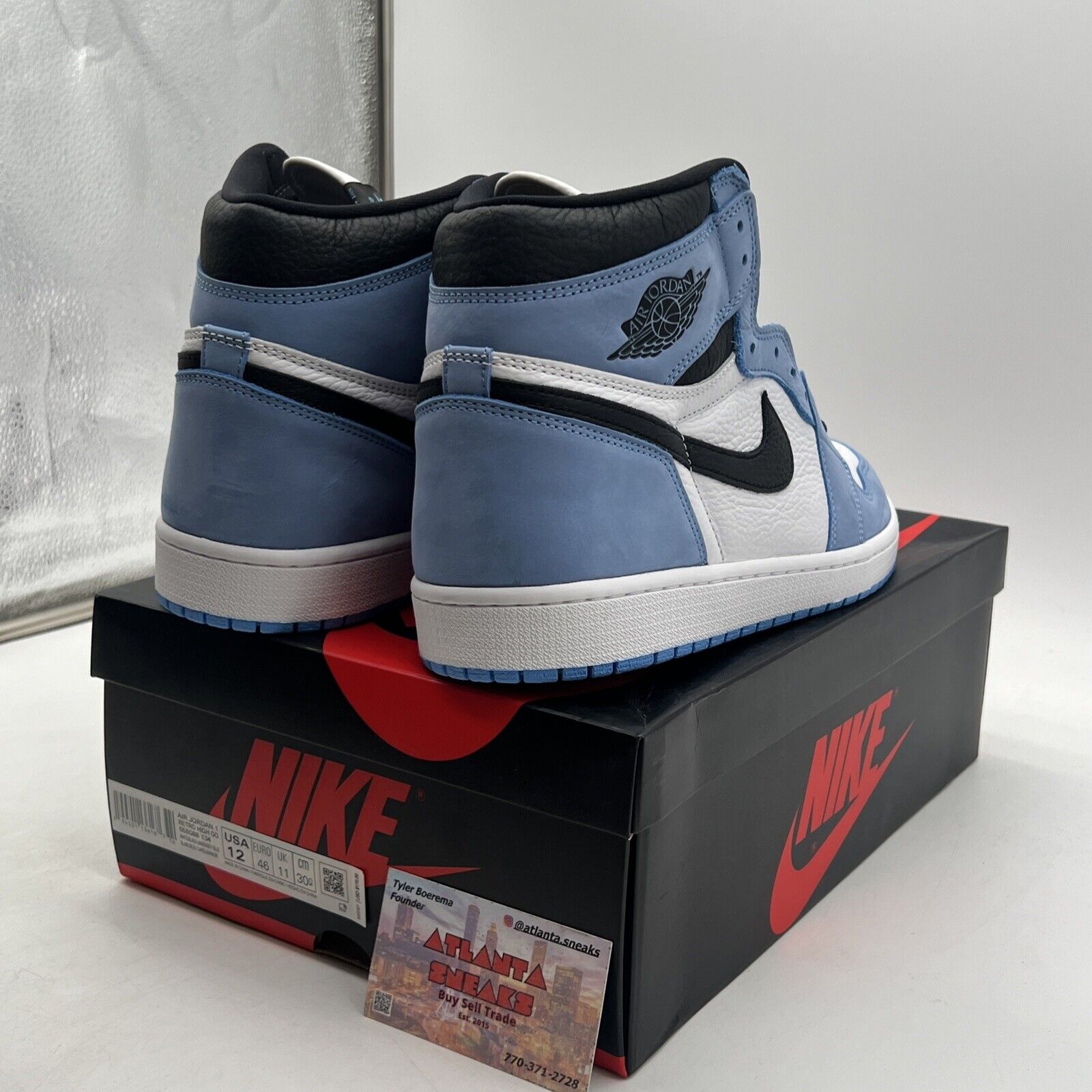 Size 12 - Jordan 1 Retro OG High University Blue Suede White (555088-134)