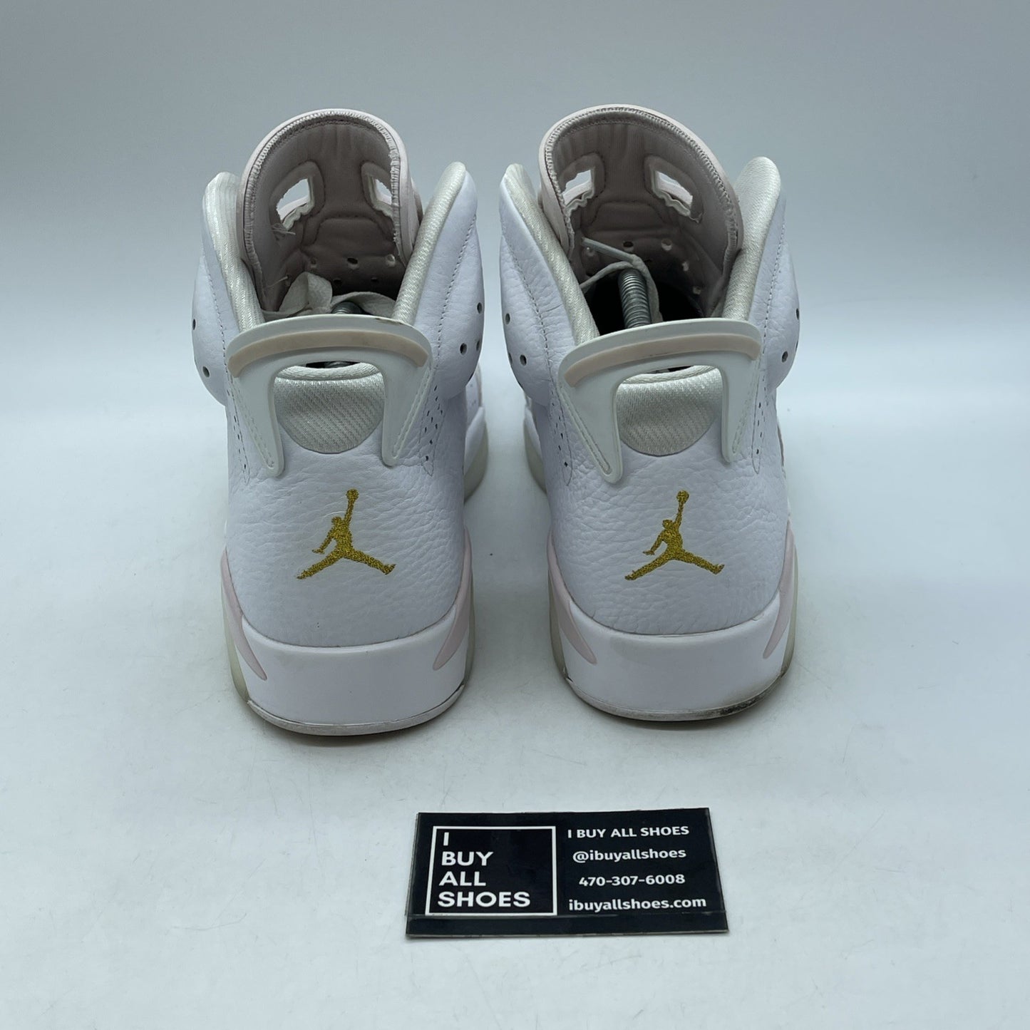 Size 11W - Air Jordan 6 Retro Gold Hoops White Pink Leather (DH9696-100)