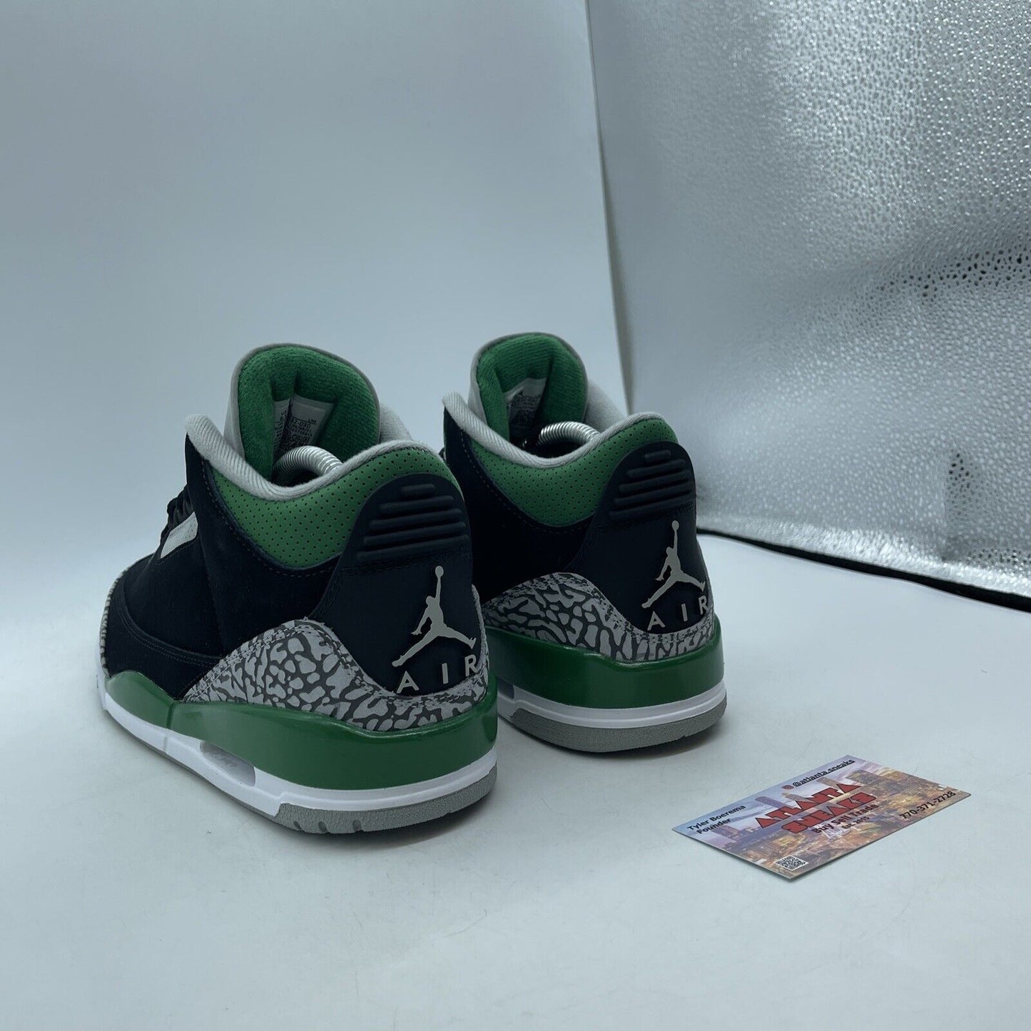 Size 8.5 - Jordan 3 Retro Mid Pine Green Black Grey Suede (CT8532-030)