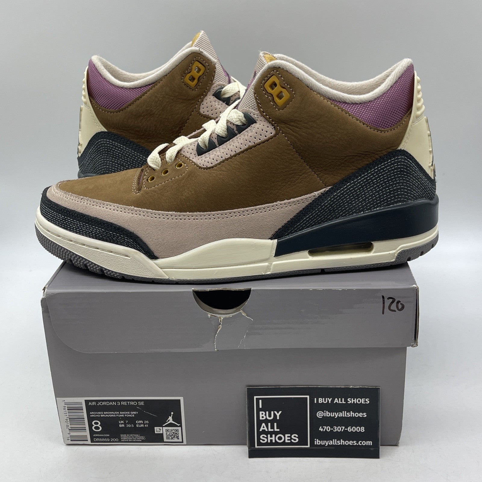 Size 8 - Air Jordan 3 Retro SE Winterized Brown Black Suede (DR8869-200)