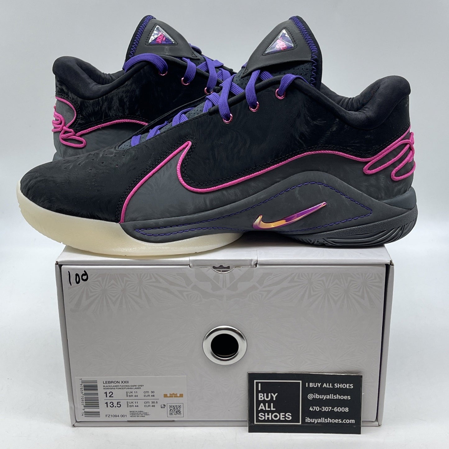Size 12 - Nike LeBron 22 Blacklight (FZ1094-001)