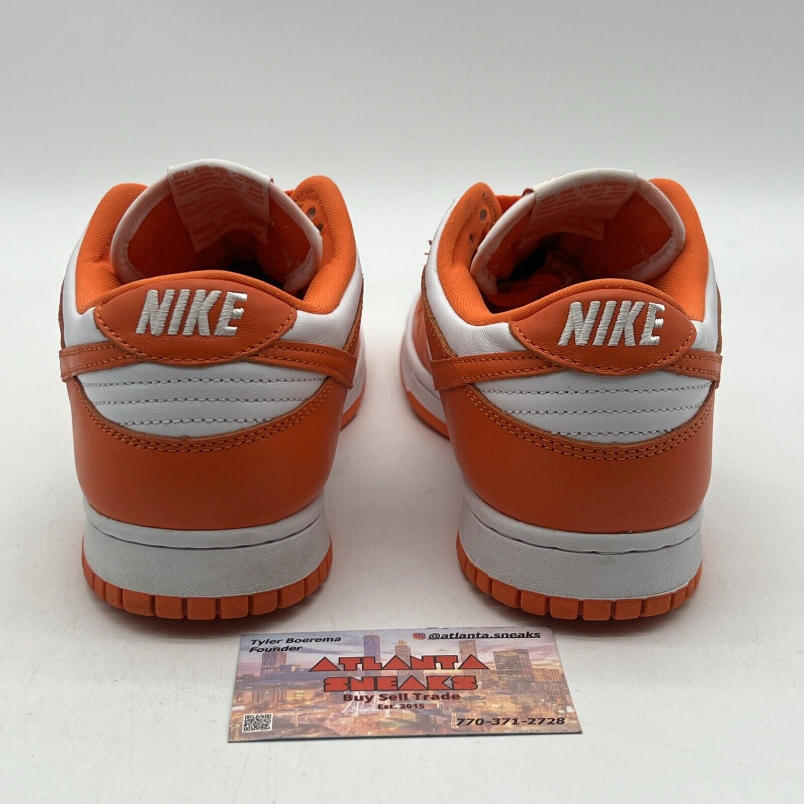 Size 7.5 - Nike Dunk Low Retro SP Syracuse 2020 White Orange Leather AV1165-001