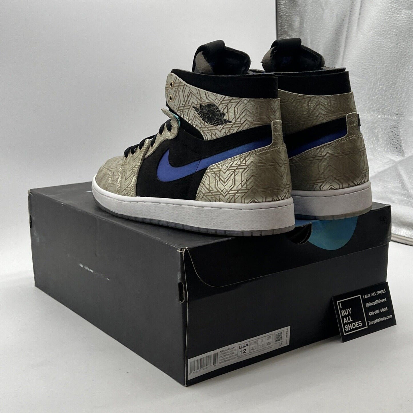 Size 12 - Air Jordan 1 Zoom Comfort Gold Laser (DQ0659-700)
